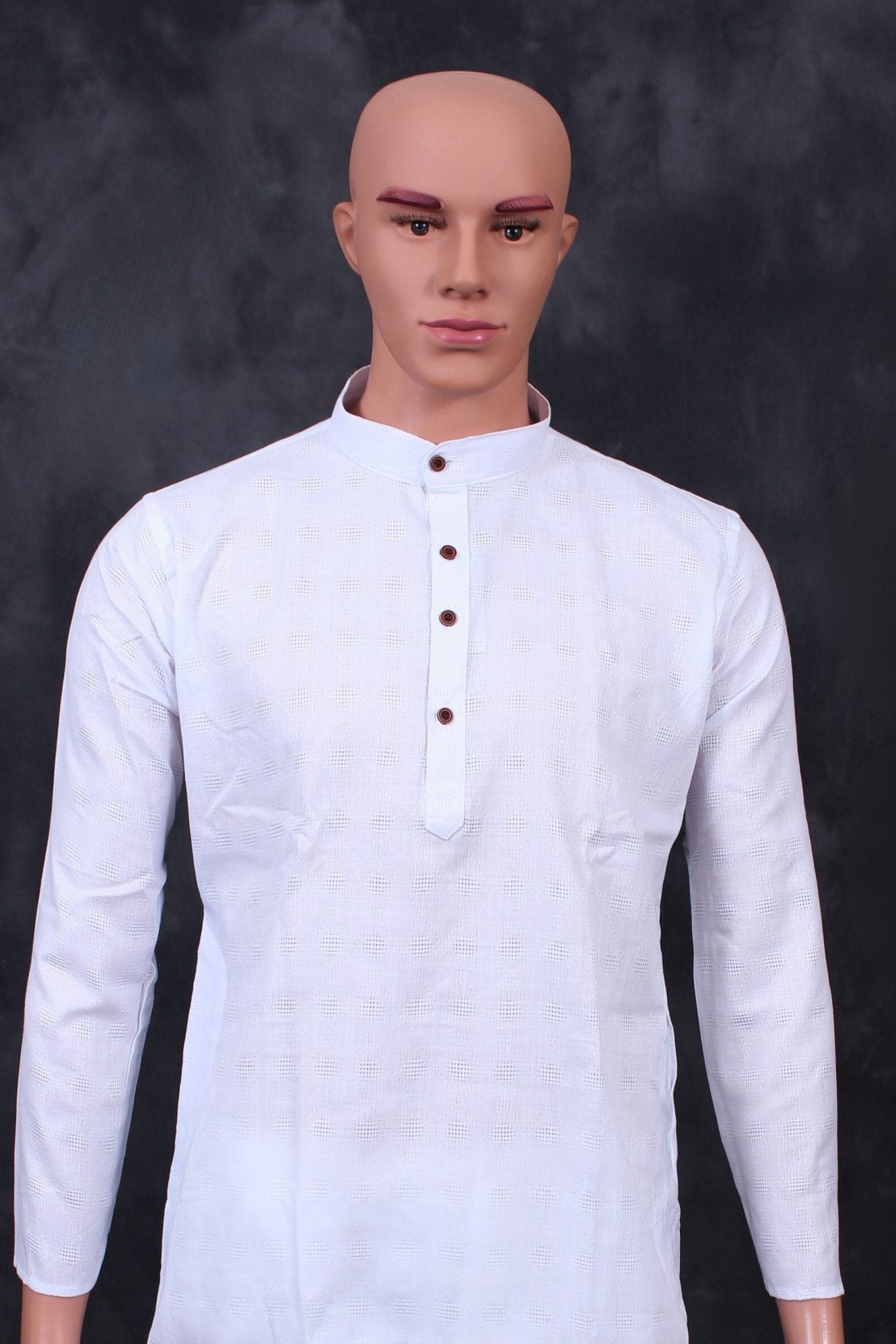 Men's Elegant Diamond Patterned 100% Cotton Kurta - JCS Fashions Men JCS Fashions