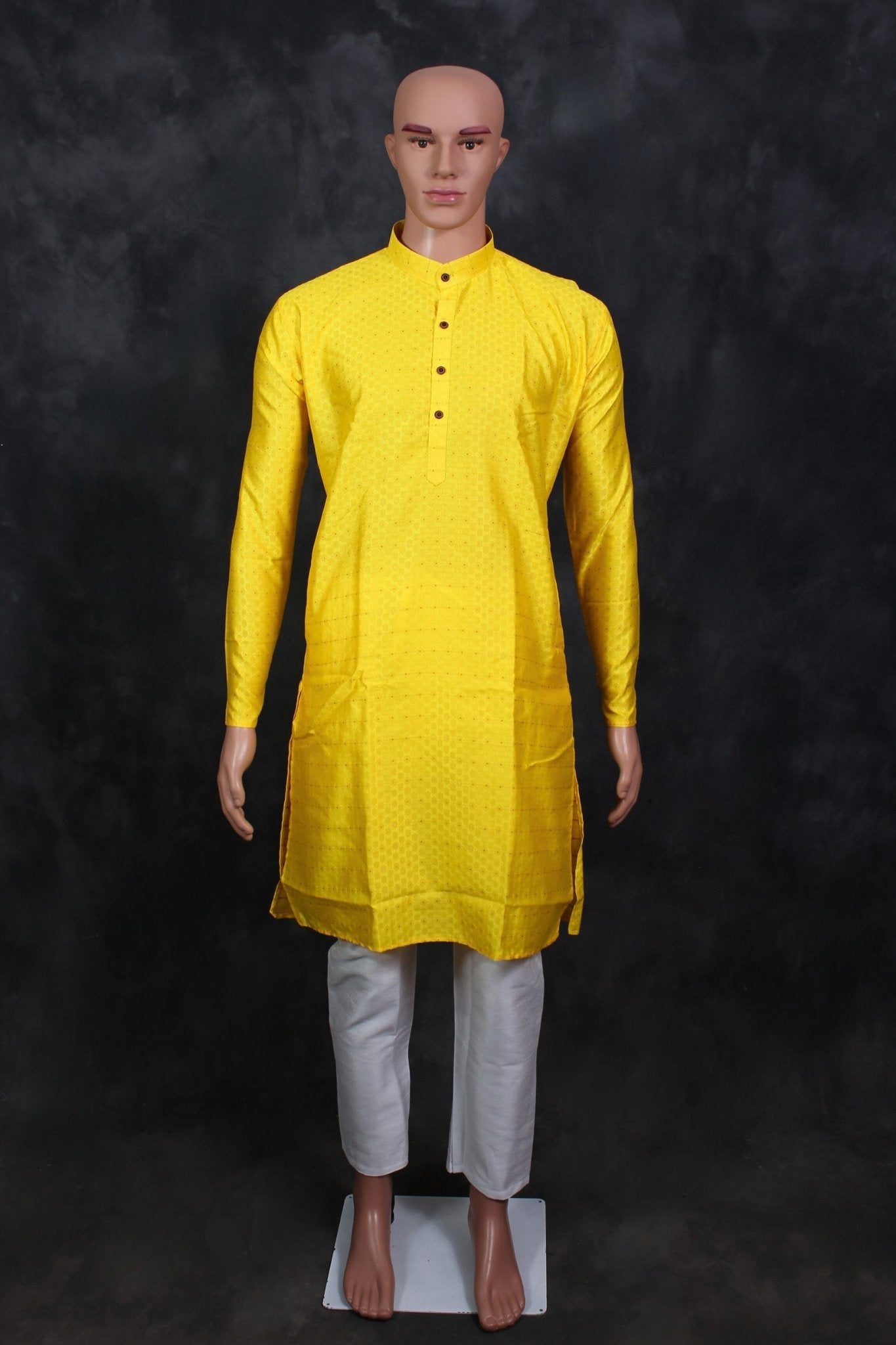 Men's Kurta Pyjama Jodhpuri Suit - Traditional Elegance by JCSFashions Men JCS Fashions Yellow Large (40)