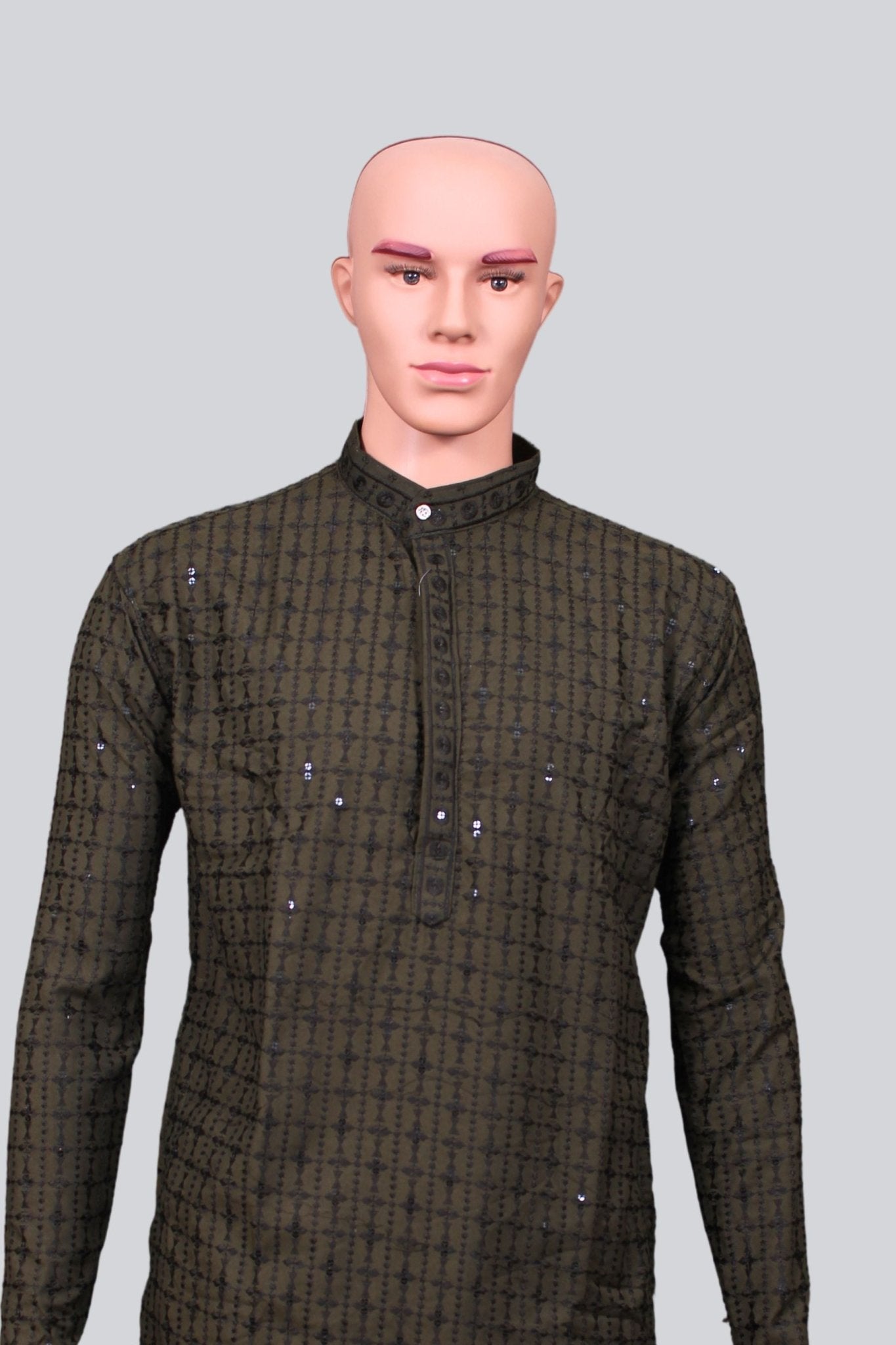 Men's Lakhnavi Embroidery Kurta - Traditional Indian Craftsmanship Men JCS Fashions