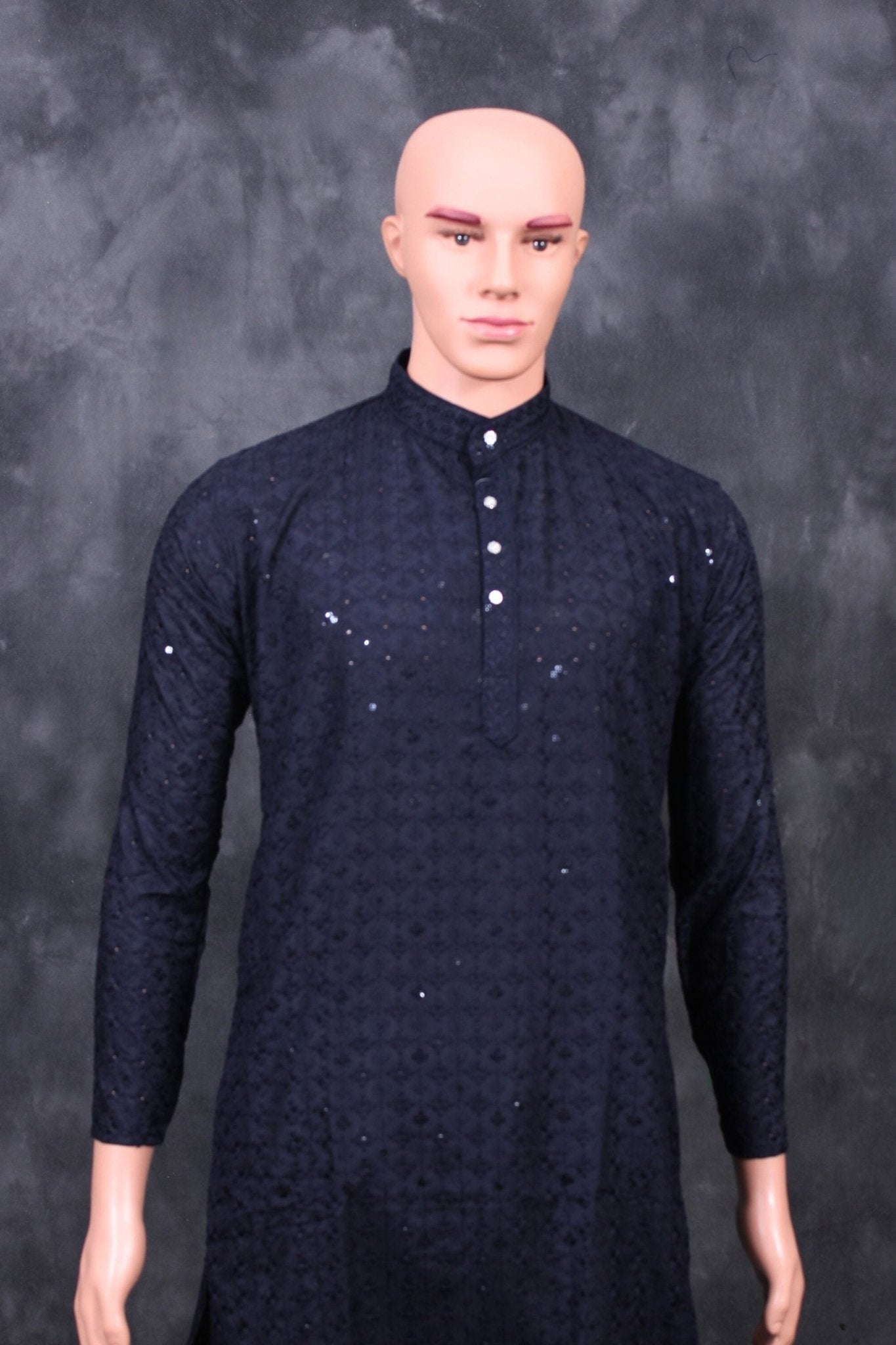 Men's Lakhnavi Kurta: Exquisite Embroidered Chikankari Craftsmanship Men JCS Fashions