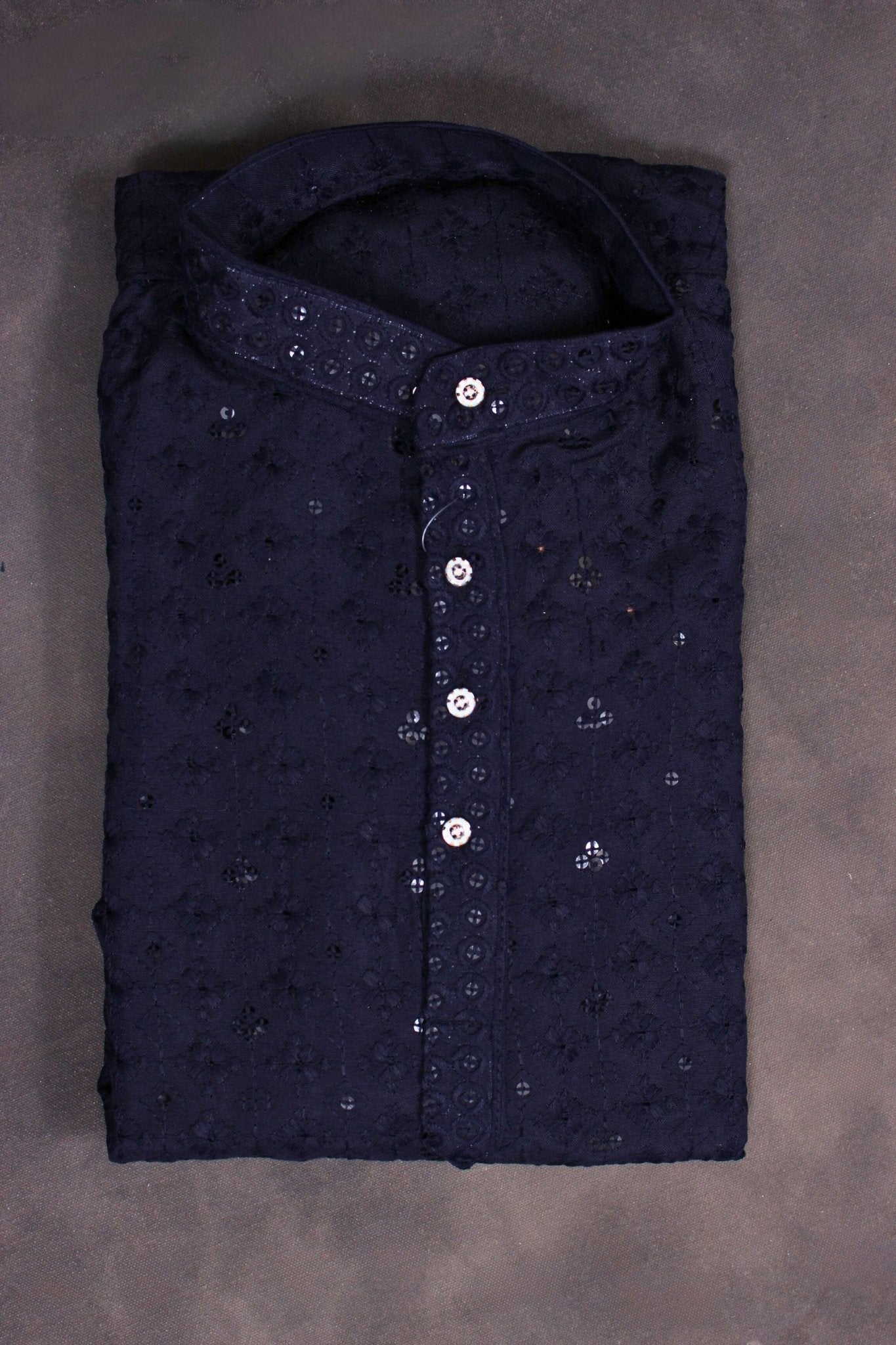 Men's Lakhnavi Kurta: Exquisite Embroidered Chikankari Craftsmanship Men JCS Fashions