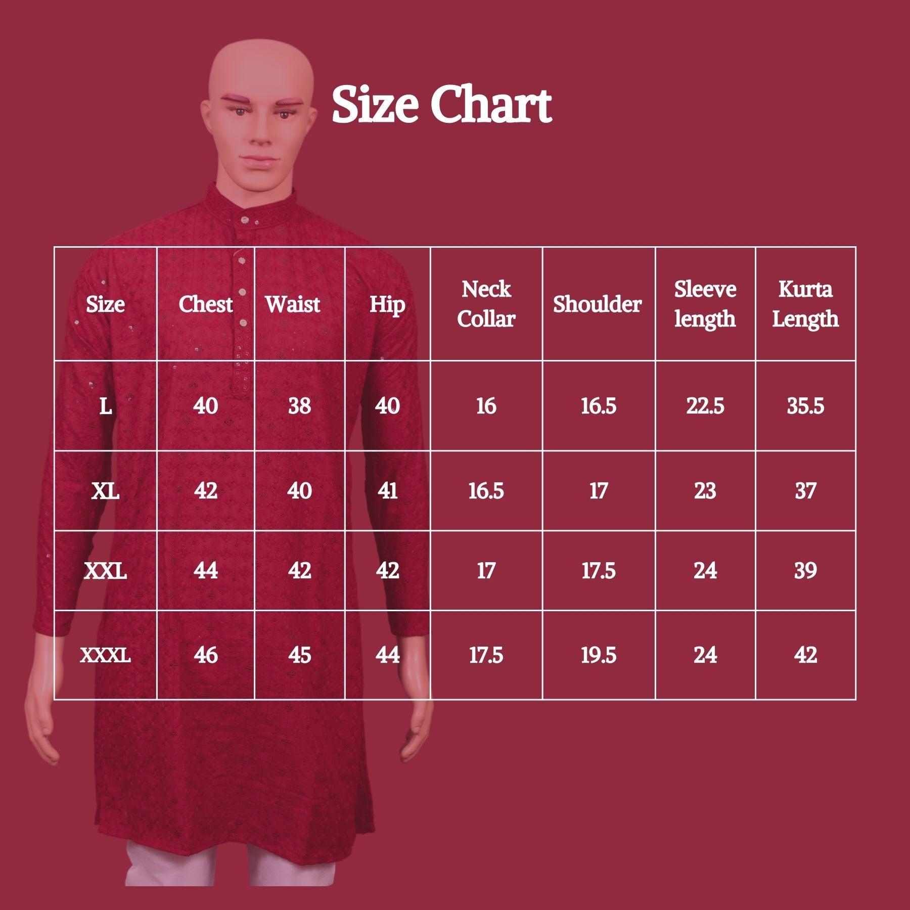 Men's Lakhnavi Kurta - Handcrafted Ethnic Elegance from JCSFashions Men JCS Fashions