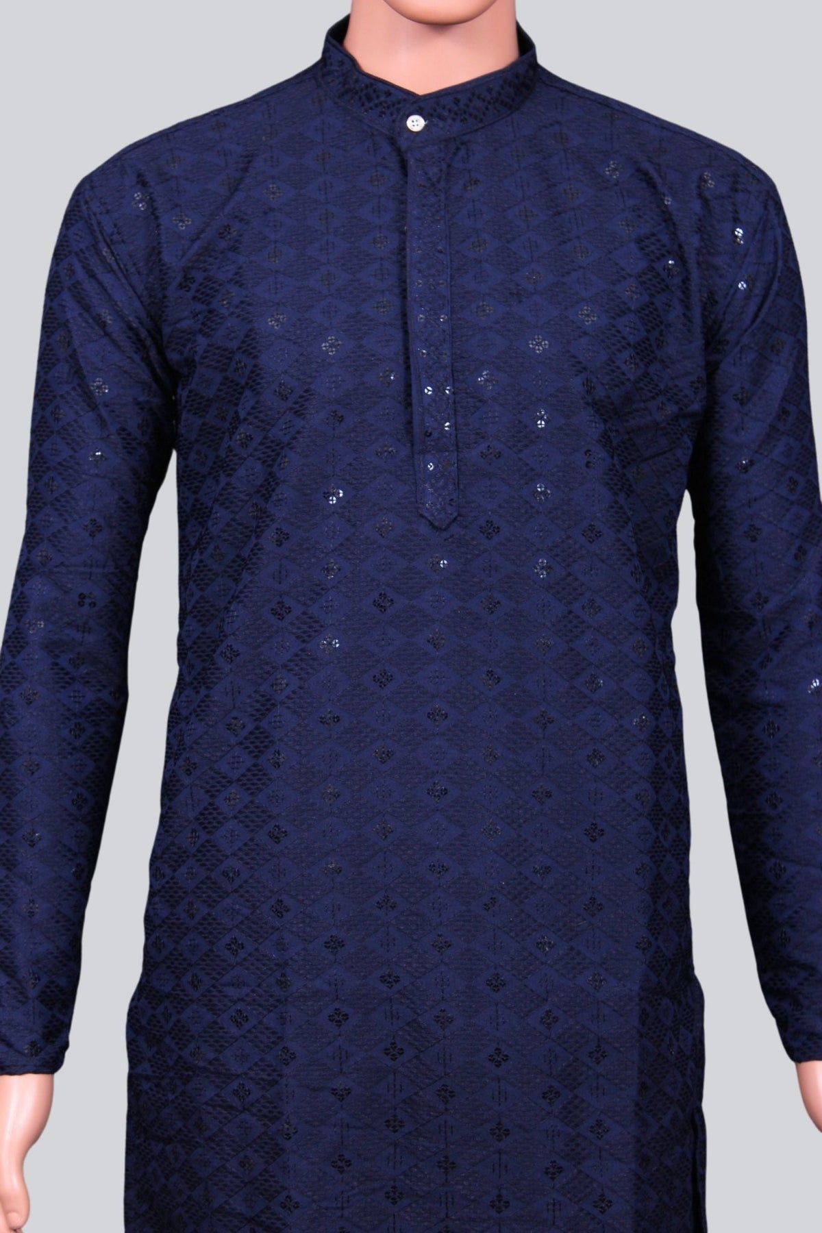 Men's Lakhnavi Kurta - Premium Comfort Embroidered Ethnic Wear Men JCS Fashions