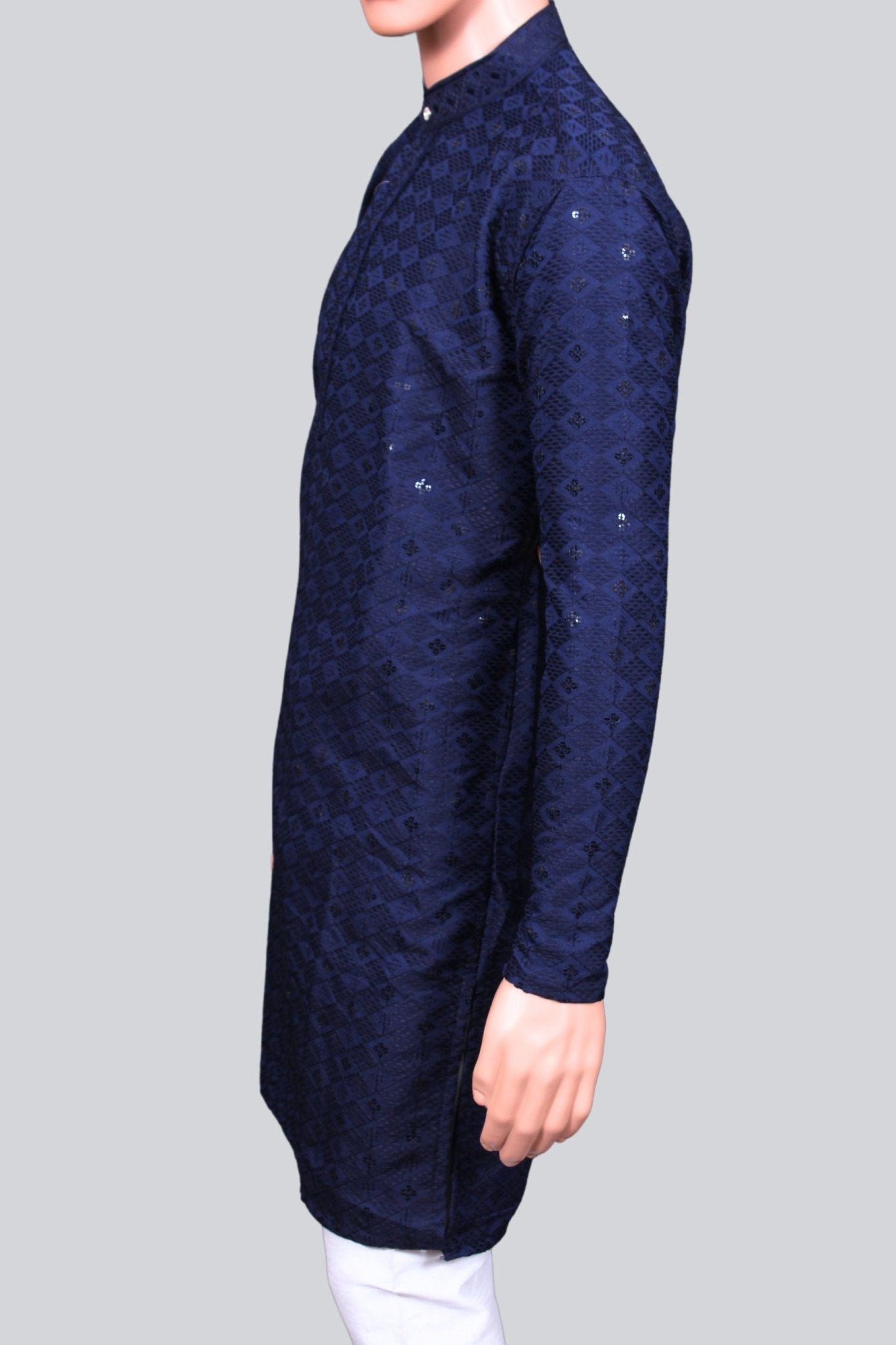 Men's Lakhnavi Kurta - Premium Comfort Embroidered Ethnic Wear Men JCS Fashions