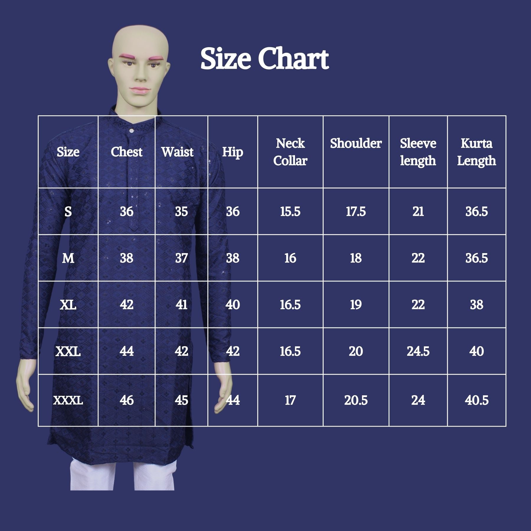 Men's Lakhnavi Kurta - Premium Comfort Embroidered Ethnic Wear Men JCS Fashions