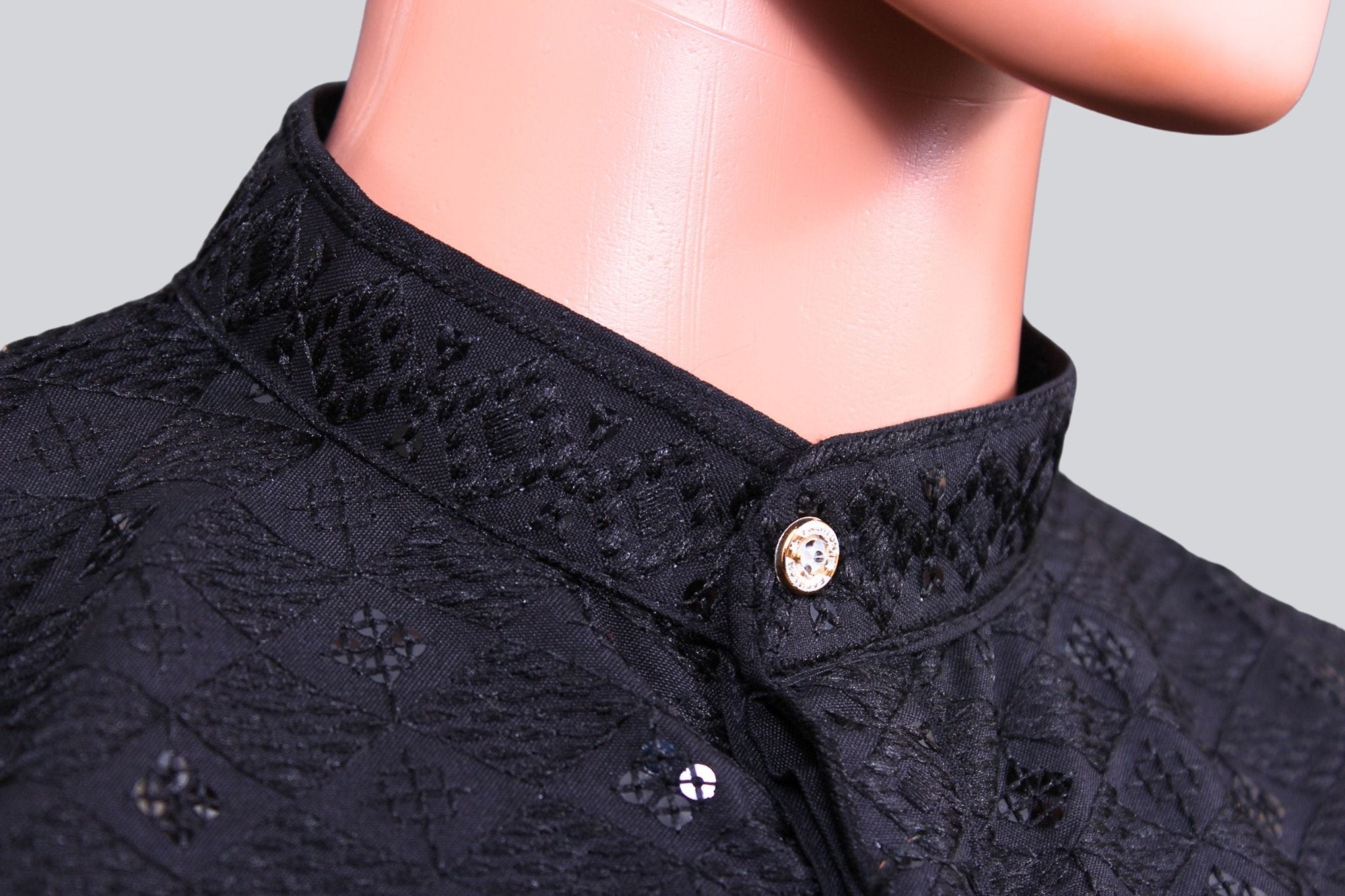 Men's Lakhnavi Kurta with Exquisite Resham and Sequence Detailing Men JCS Fashions