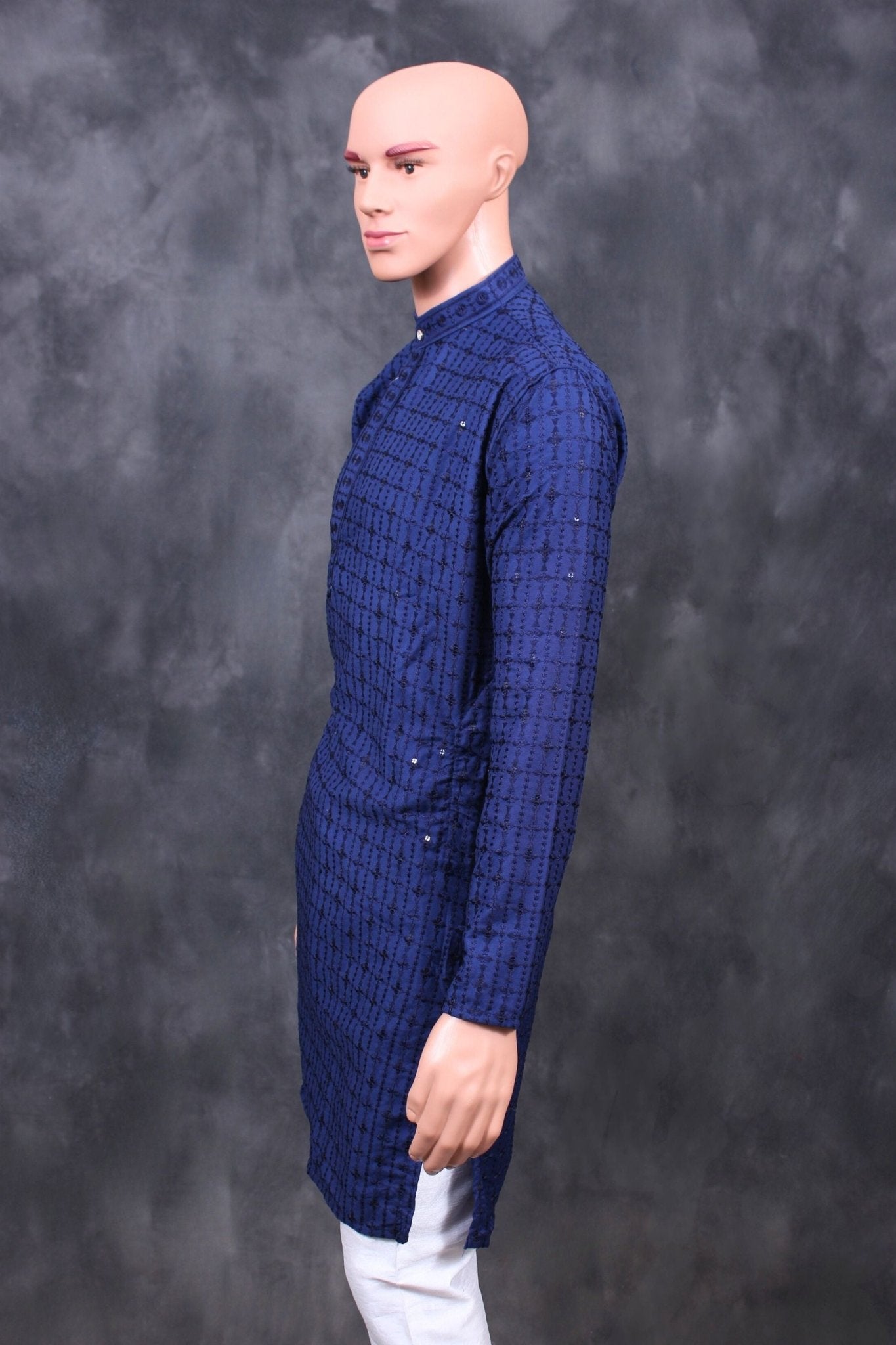 Men's Lakhnavi Kurta with Resham Embroidery - Authentic Ethnic Elegance Men JCS Fashions