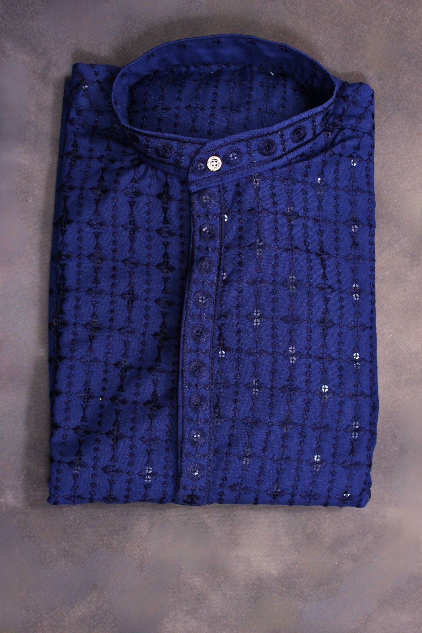 Men's Lakhnavi Kurta with Resham Embroidery - Authentic Ethnic Elegance Men JCS Fashions