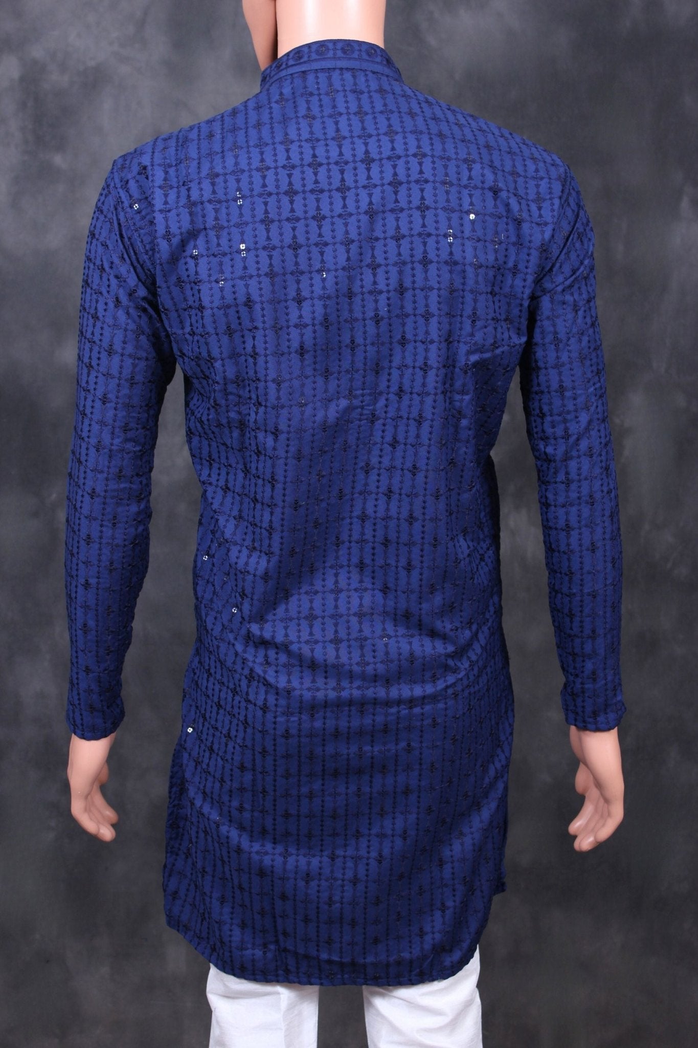 Men's Lakhnavi Kurta with Resham Embroidery - Authentic Ethnic Elegance Men JCS Fashions