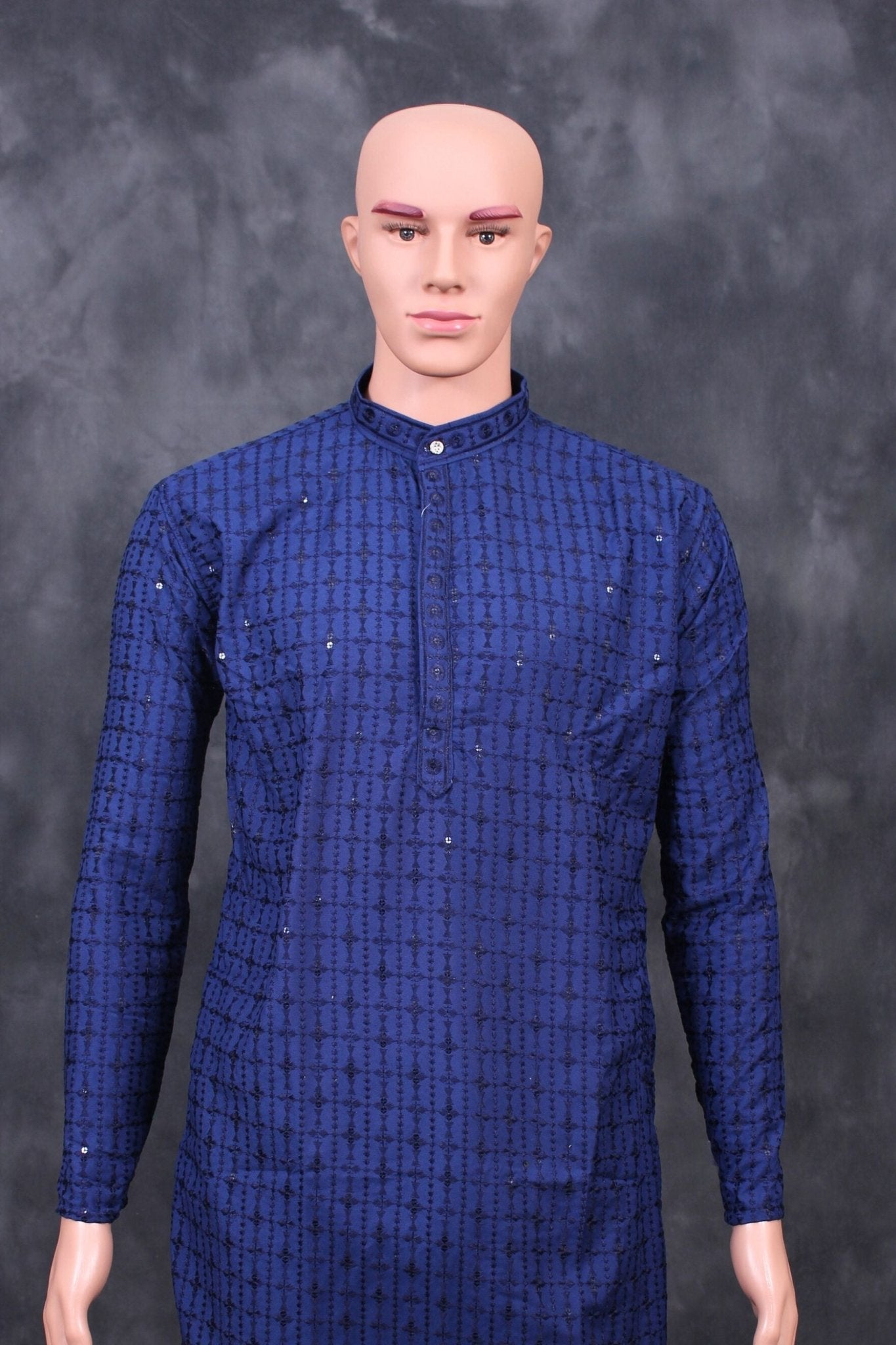 Men's Lakhnavi Kurta with Resham Embroidery - Authentic Ethnic Elegance Men JCS Fashions