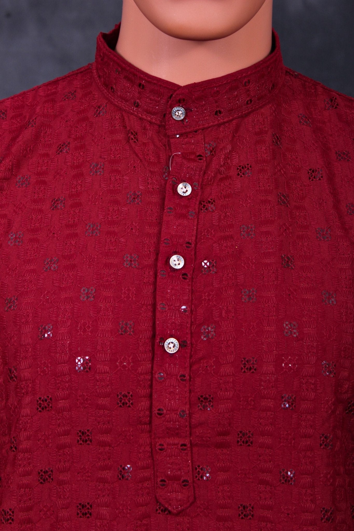 Men's Lakhnavi Kurta with Resham Embroidery from JCSFashions Men JCS Fashions