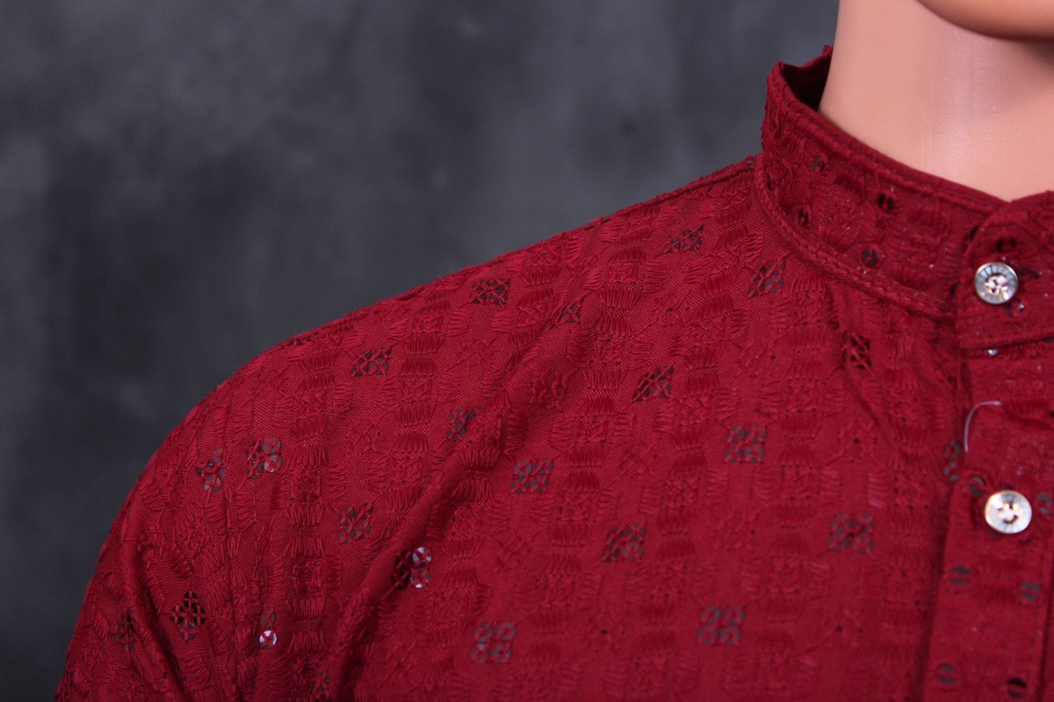 Men's Lakhnavi Kurta with Resham Embroidery from JCSFashions Men JCS Fashions