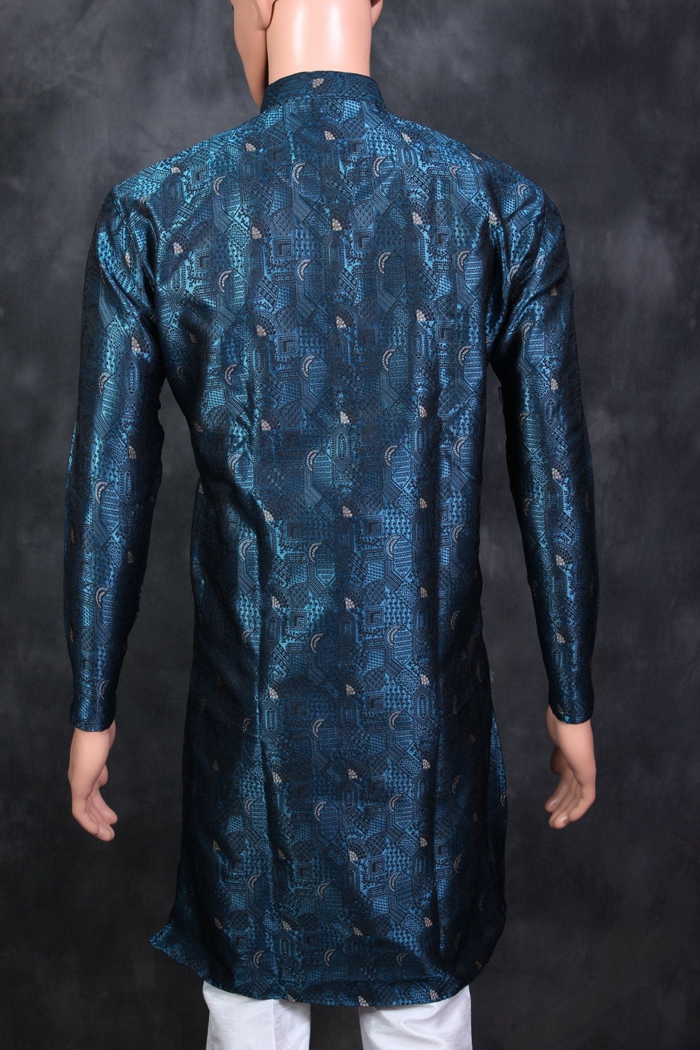 Men's Luxurious Black Jacquard Kurta - Perfect for Elegant Events Men JCS Fashions