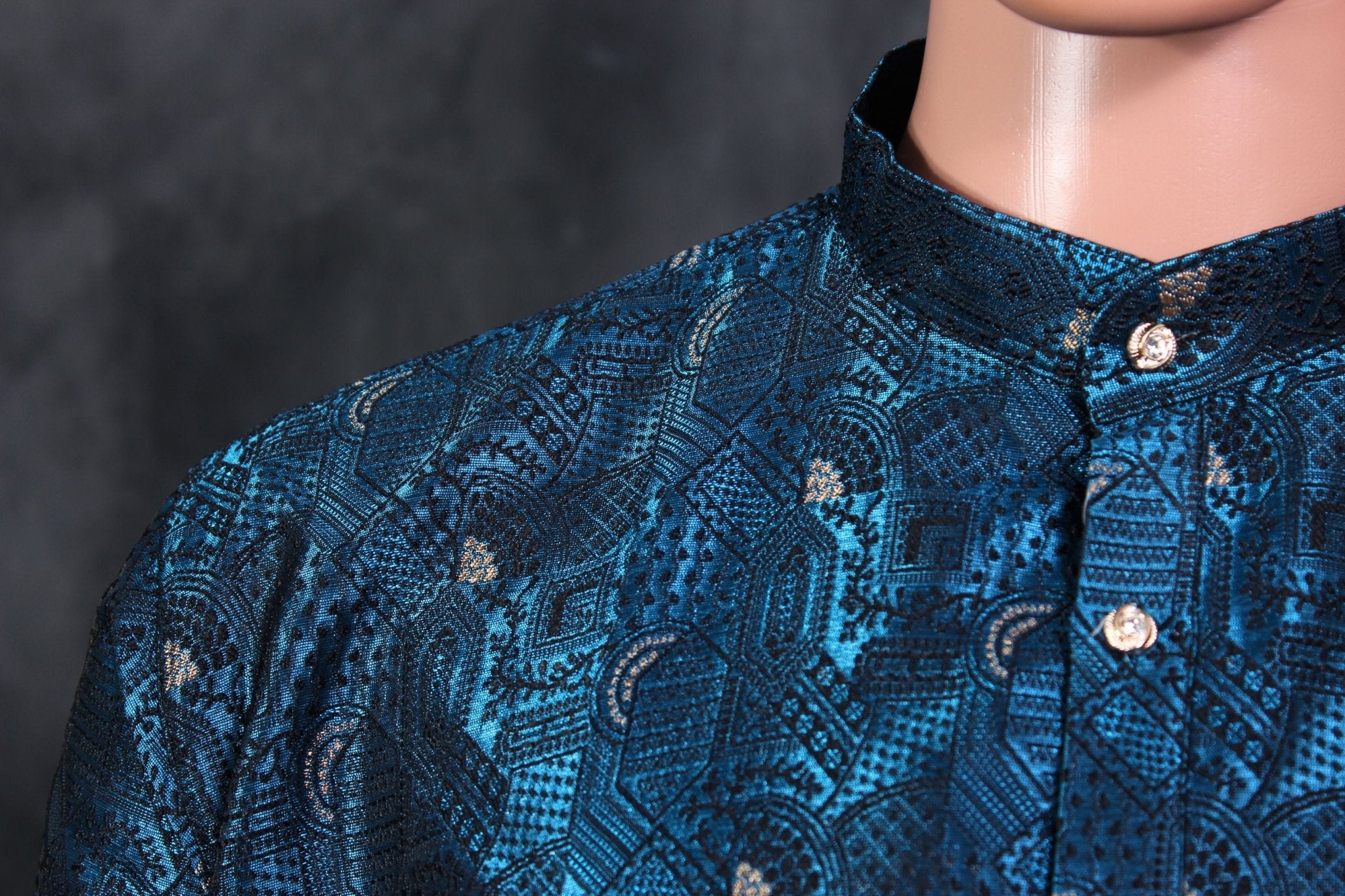 Men's Luxurious Black Jacquard Kurta - Perfect for Elegant Events Men JCS Fashions