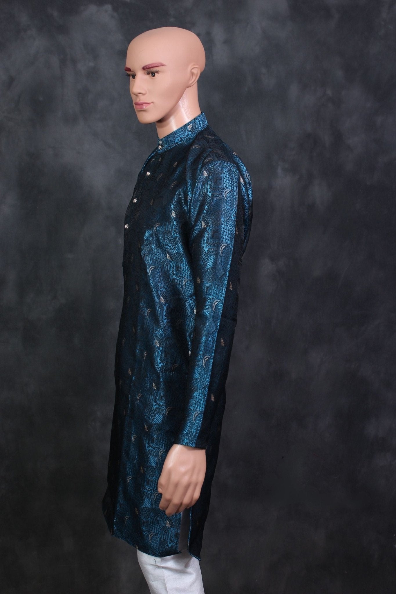Men's Luxurious Black Jacquard Kurta - Perfect for Elegant Events Men JCS Fashions