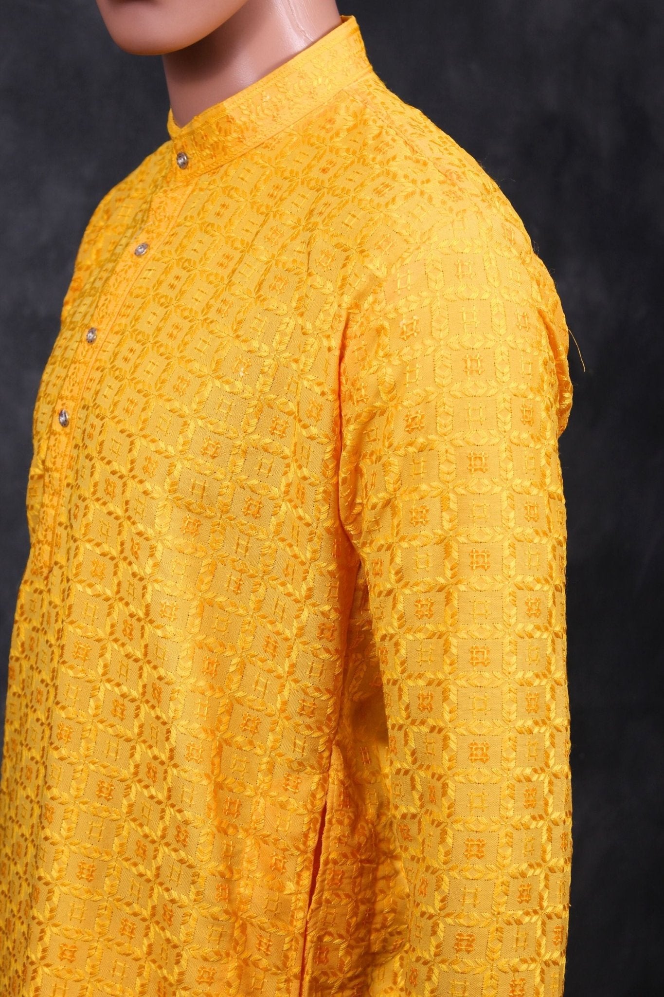 Men's Luxurious Lakhnavi Kurta - Elegant, Handcrafted Ethnic Ensemble Men JCS Fashions