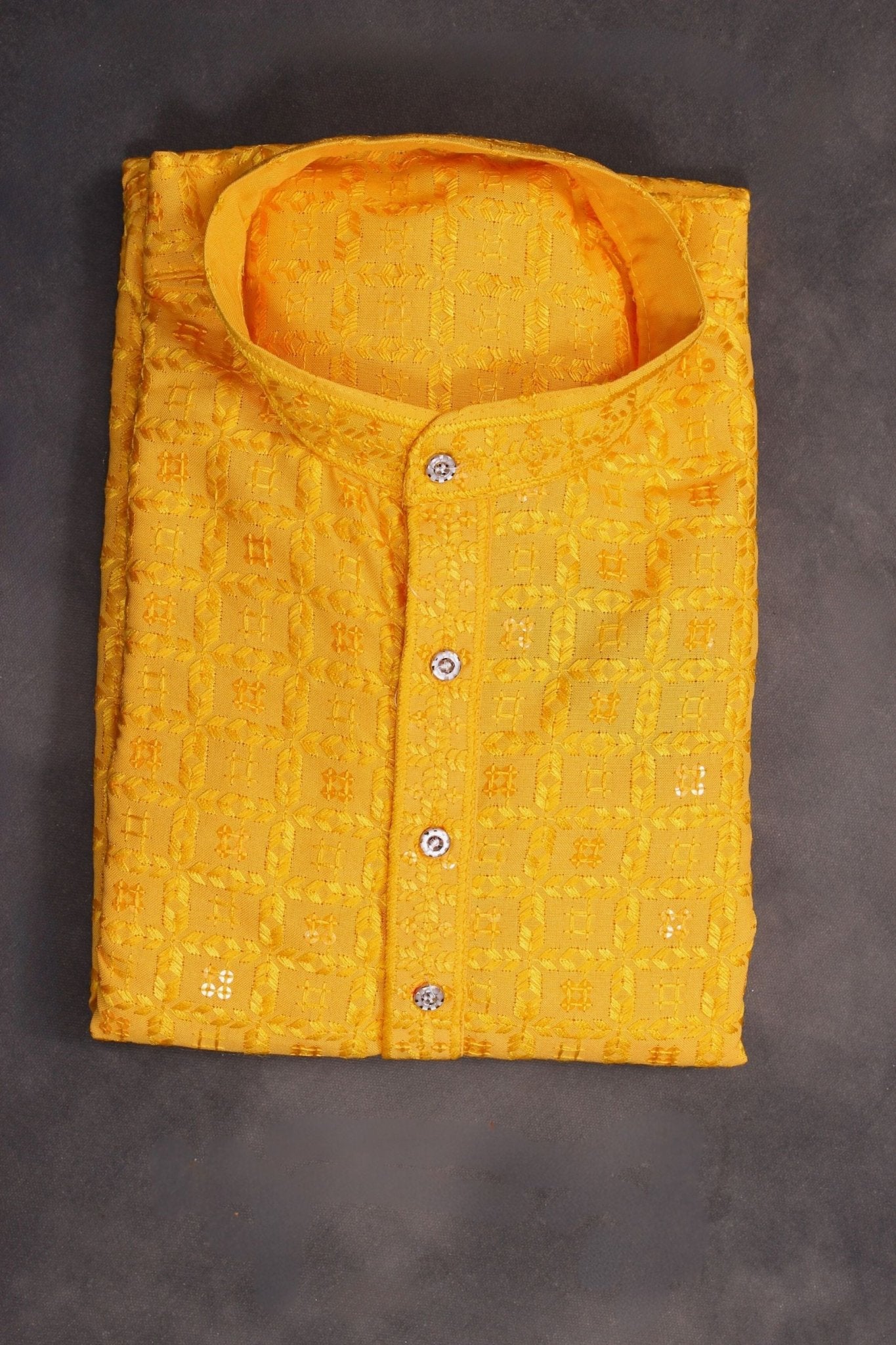Men's Luxurious Lakhnavi Kurta - Elegant, Handcrafted Ethnic Ensemble Men JCS Fashions