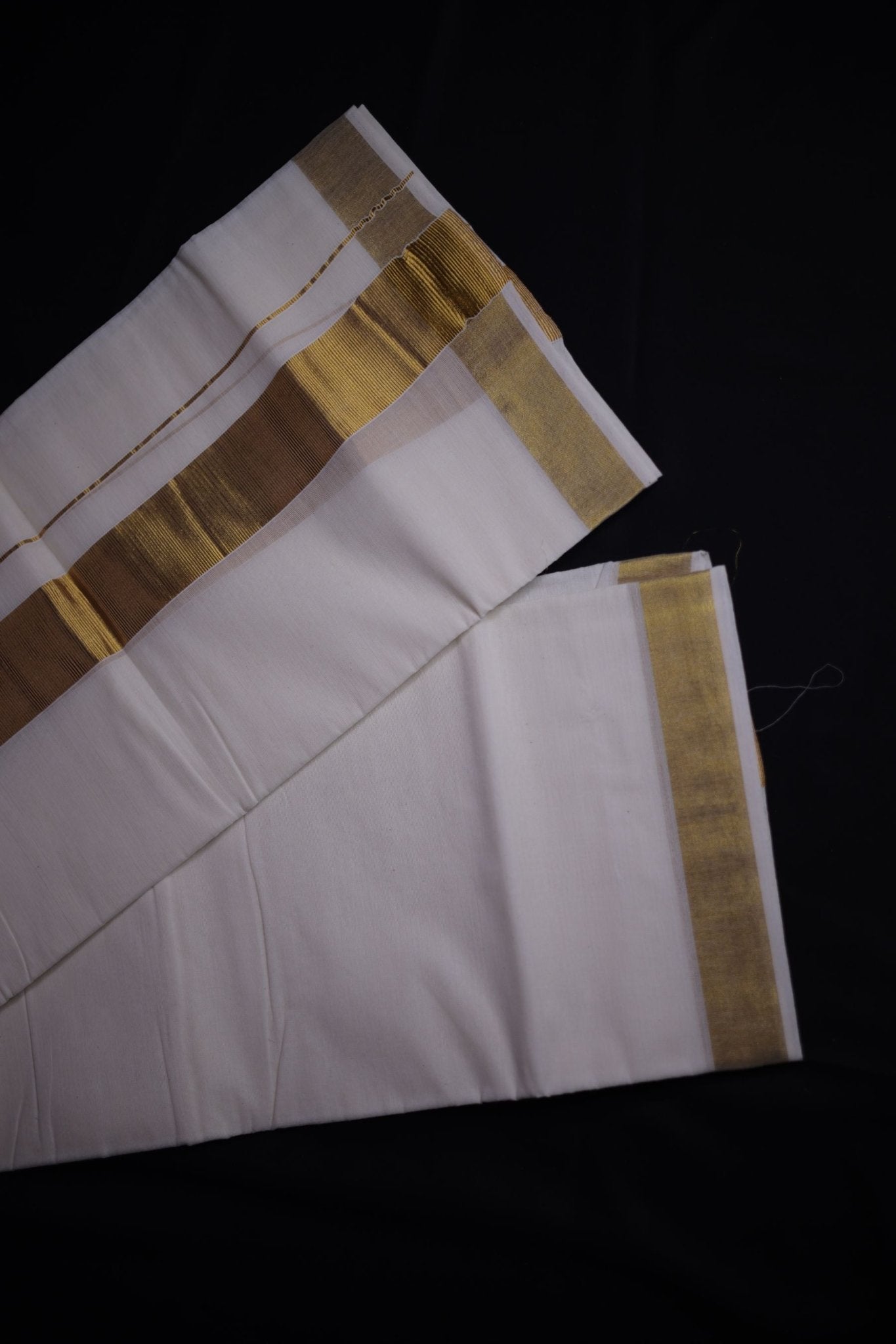 Men's Luxury Kerala Cotton Angavastram with Sparkling Zari Lines Shawl JCS Fashions