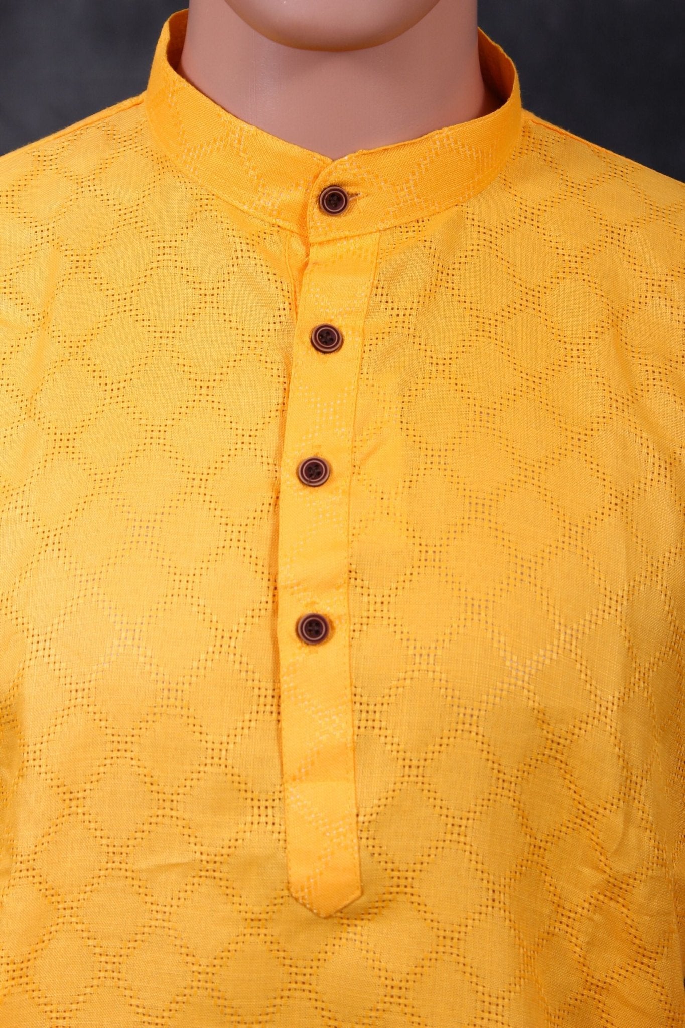 Men's Premium Cotton Kurta with Unique Diamond Pattern by JCSFashions Men JCS Fashions
