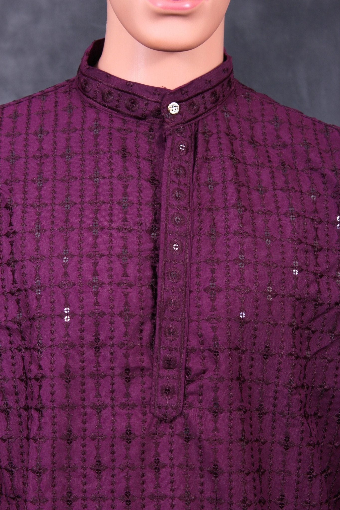 Men's Premium Lakhnavi Kurta with Resham Embroidery Men JCS Fashions