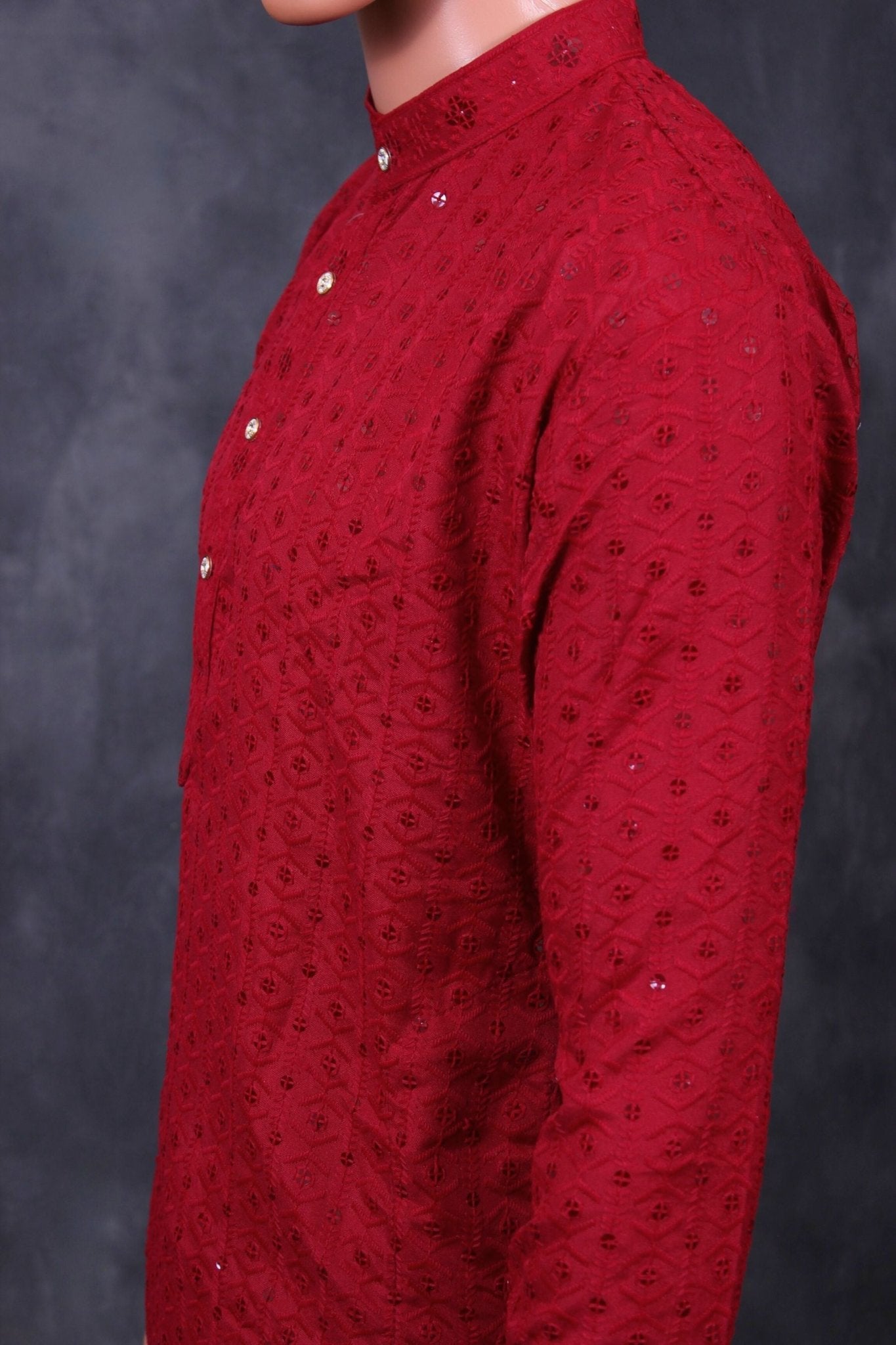 Men's Royal Lakhnavi Kurta with Elegant Sequin Work - JCS Fashions Men JCS Fashions