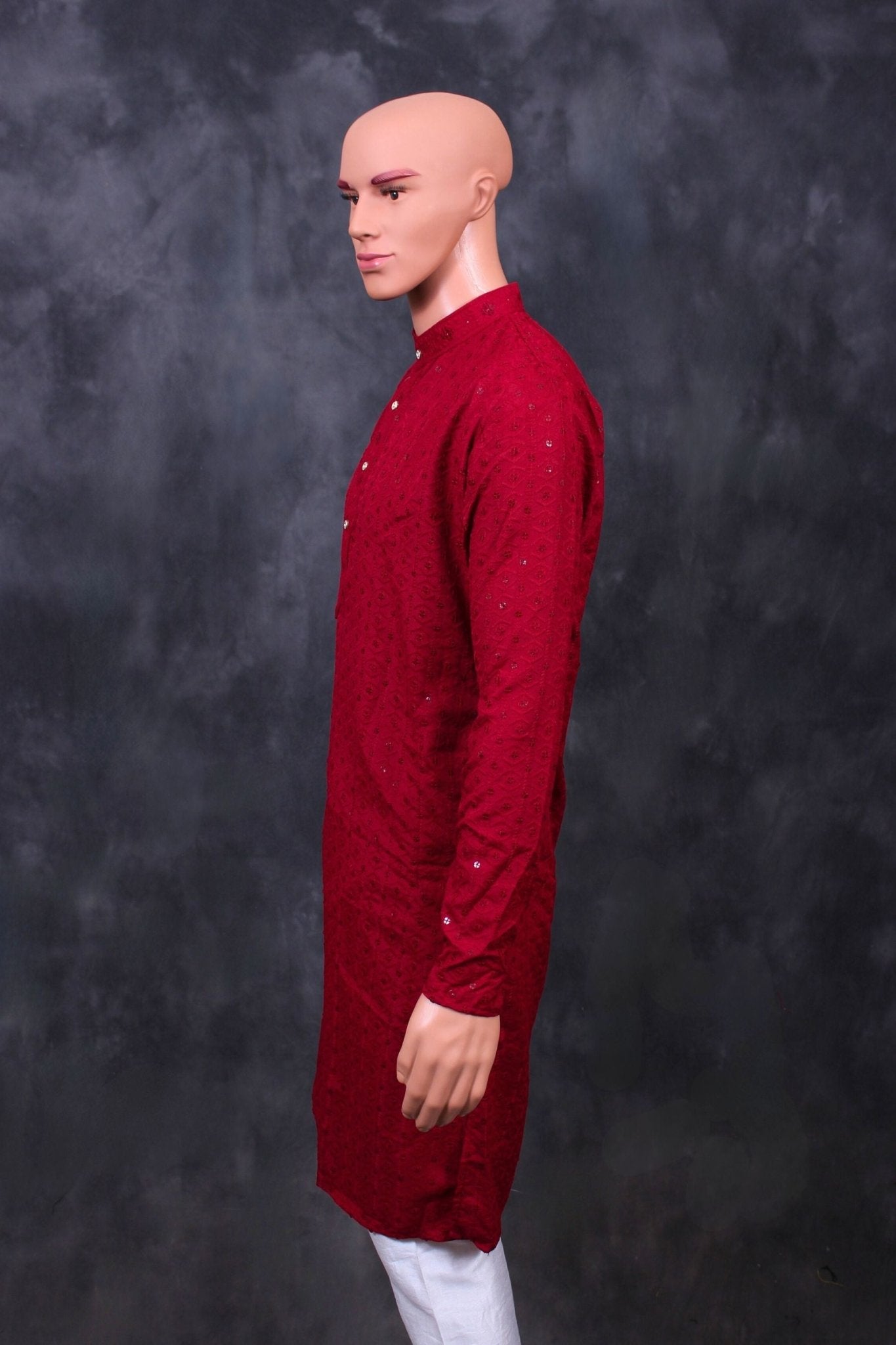 Men's Royal Lakhnavi Kurta with Elegant Sequin Work - JCS Fashions Men JCS Fashions