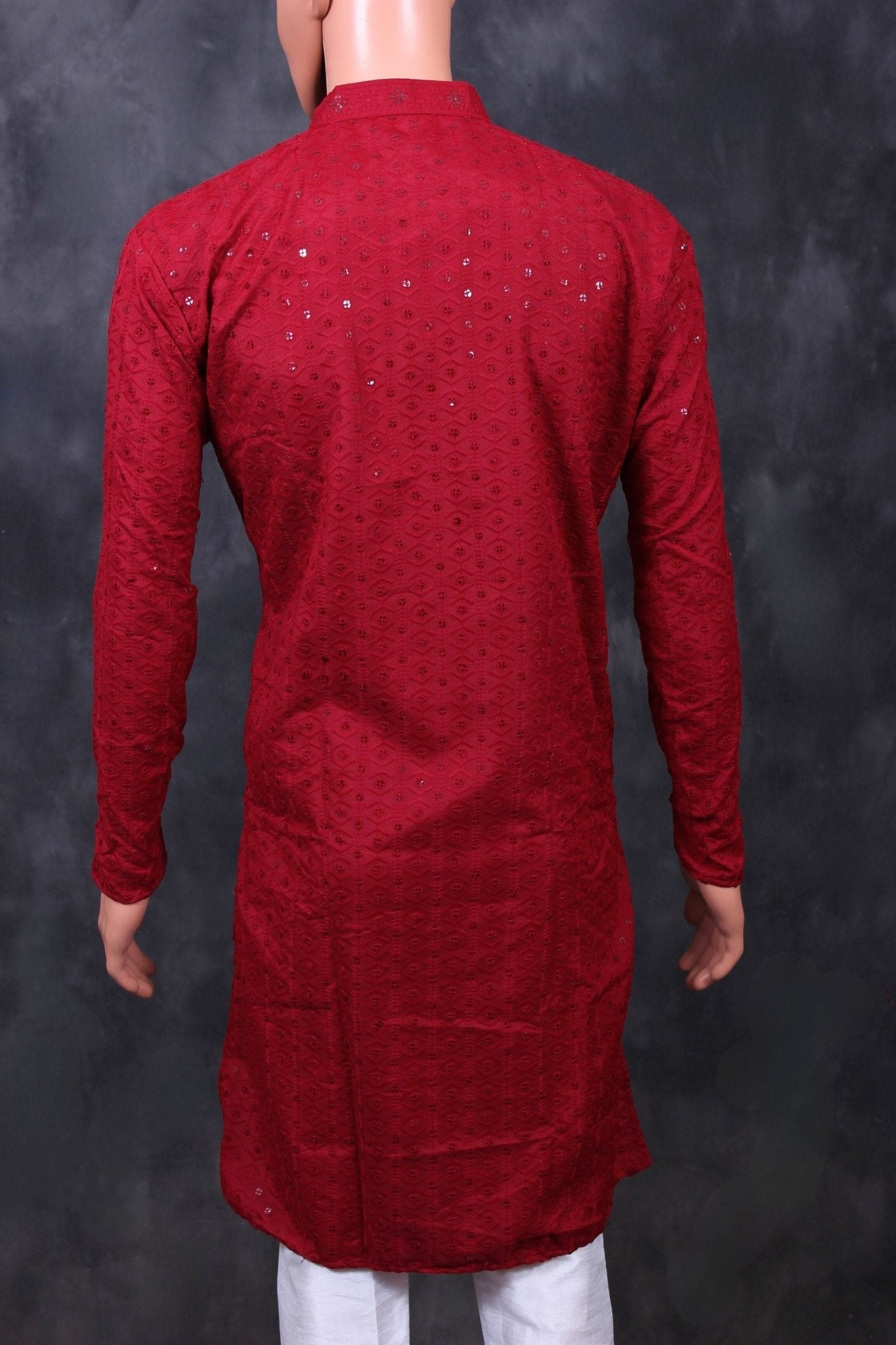 Men's Royal Lakhnavi Kurta with Elegant Sequin Work - JCS Fashions Men JCS Fashions