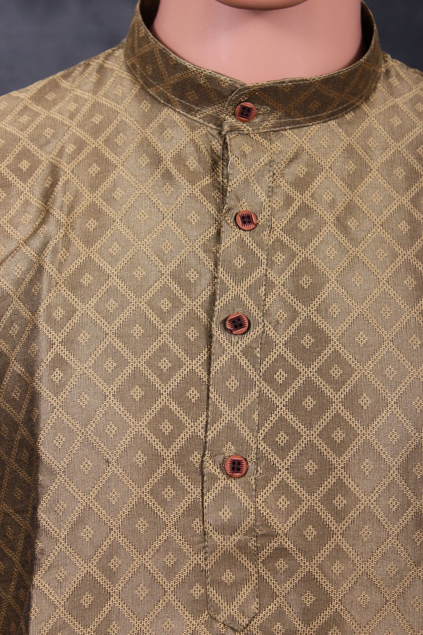 Modern Classic Men's Diamond Pattern Kurta - Tradition Meets Style Men JCS Fashions