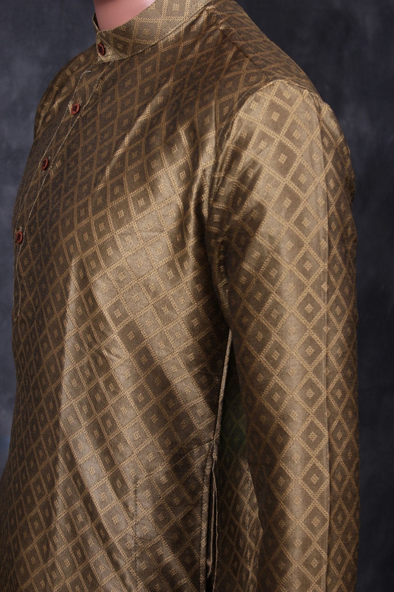 Modern Classic Men's Diamond Pattern Kurta - Tradition Meets Style Men JCS Fashions