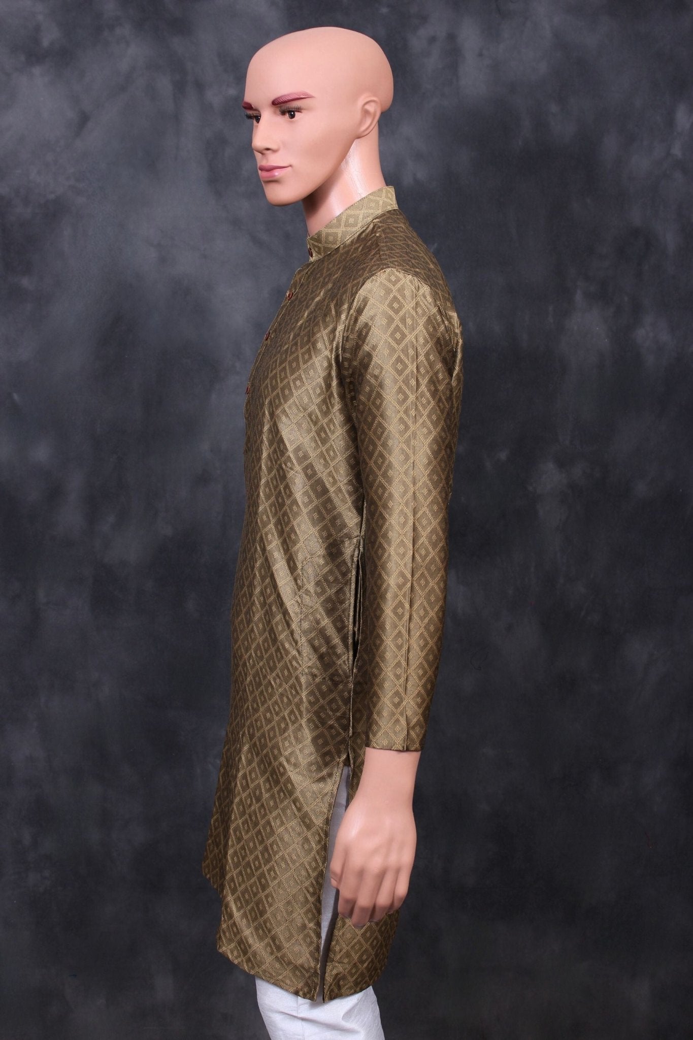 Modern Classic Men's Diamond Pattern Kurta - Tradition Meets Style Men JCS Fashions