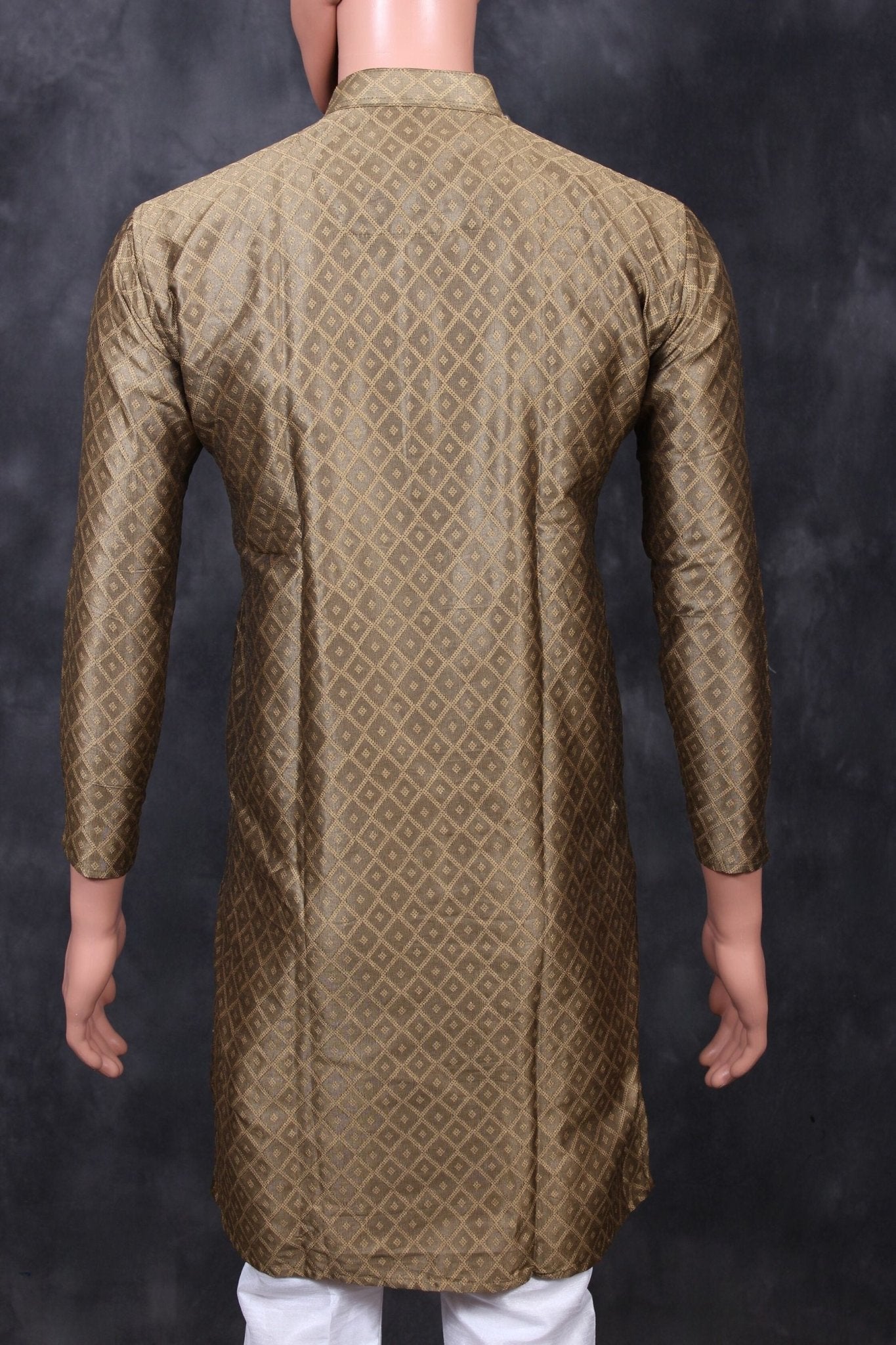 Modern Classic Men's Diamond Pattern Kurta - Tradition Meets Style Men JCS Fashions