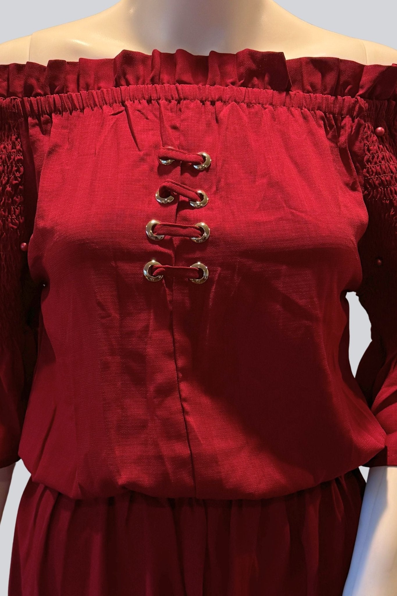 Off-Shoulder Neck Pattern Premium Georgette Jump Suits KURTI JCS Fashions