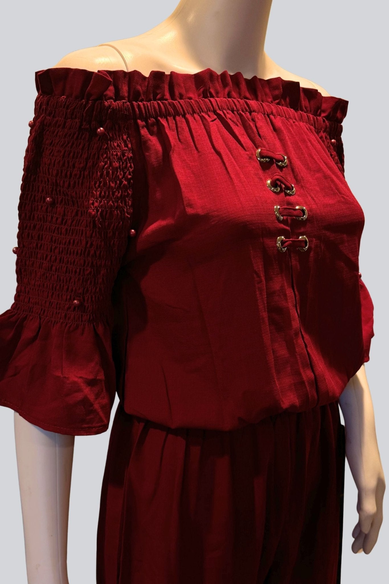 Off-Shoulder Neck Pattern Premium Georgette Jump Suits KURTI JCS Fashions