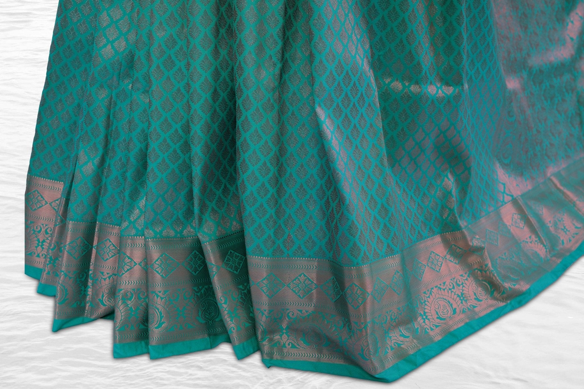 Opulent Kanchipuram Silk Saree with Golden Zari Weave by JCSFashions Saree JCS Fashions
