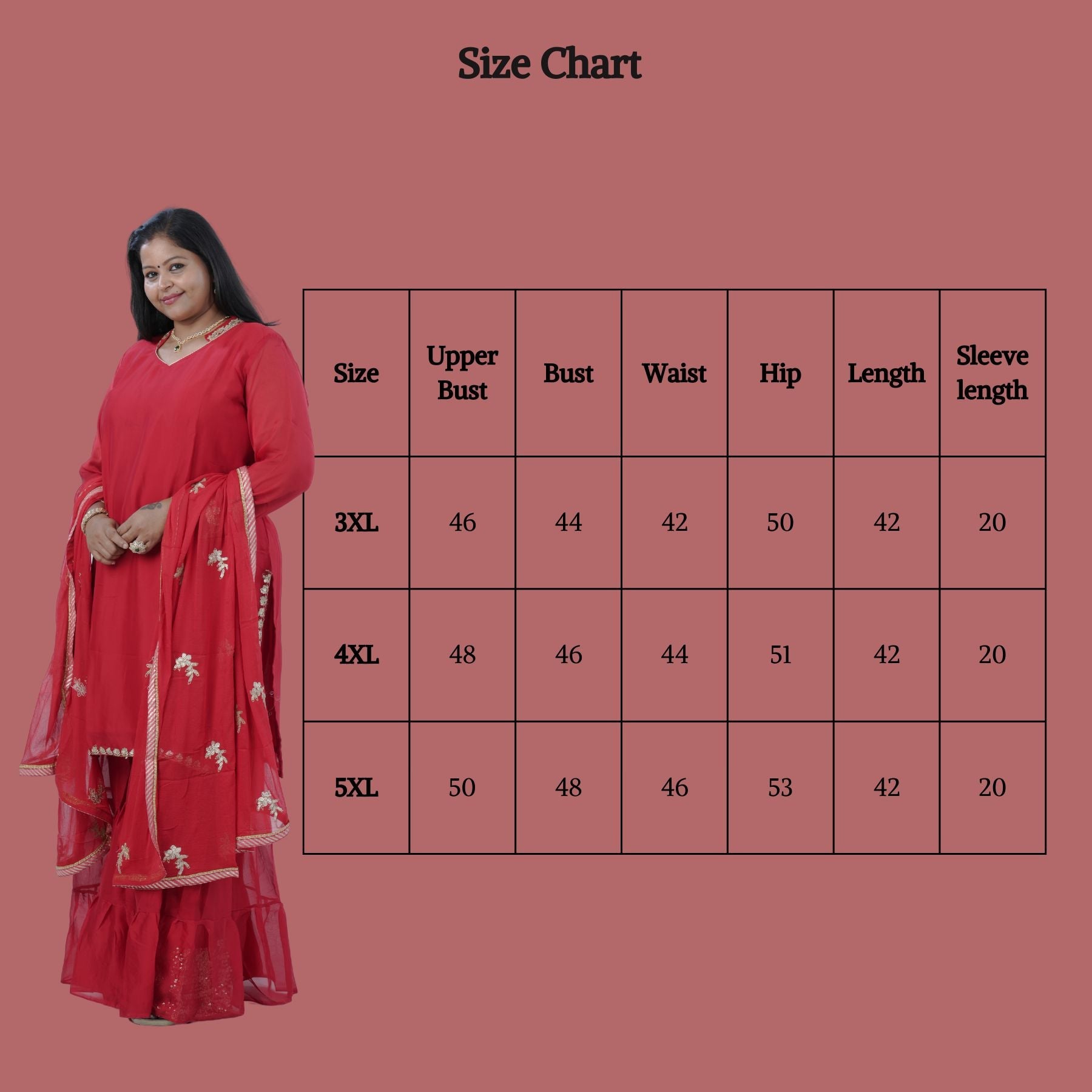 Plus Size: Georgette Sharara Suit: Embroidered Elegance with Sequin KURTI JCS Fashions