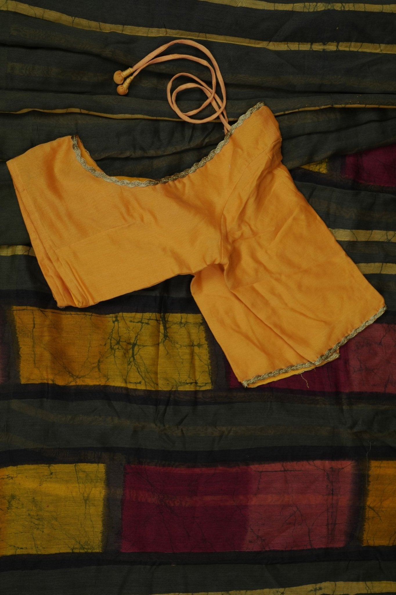 Premium Elegance with Dye Shaded, Antic Zari Border and Contrast Blouse SAREE JCS Fashions