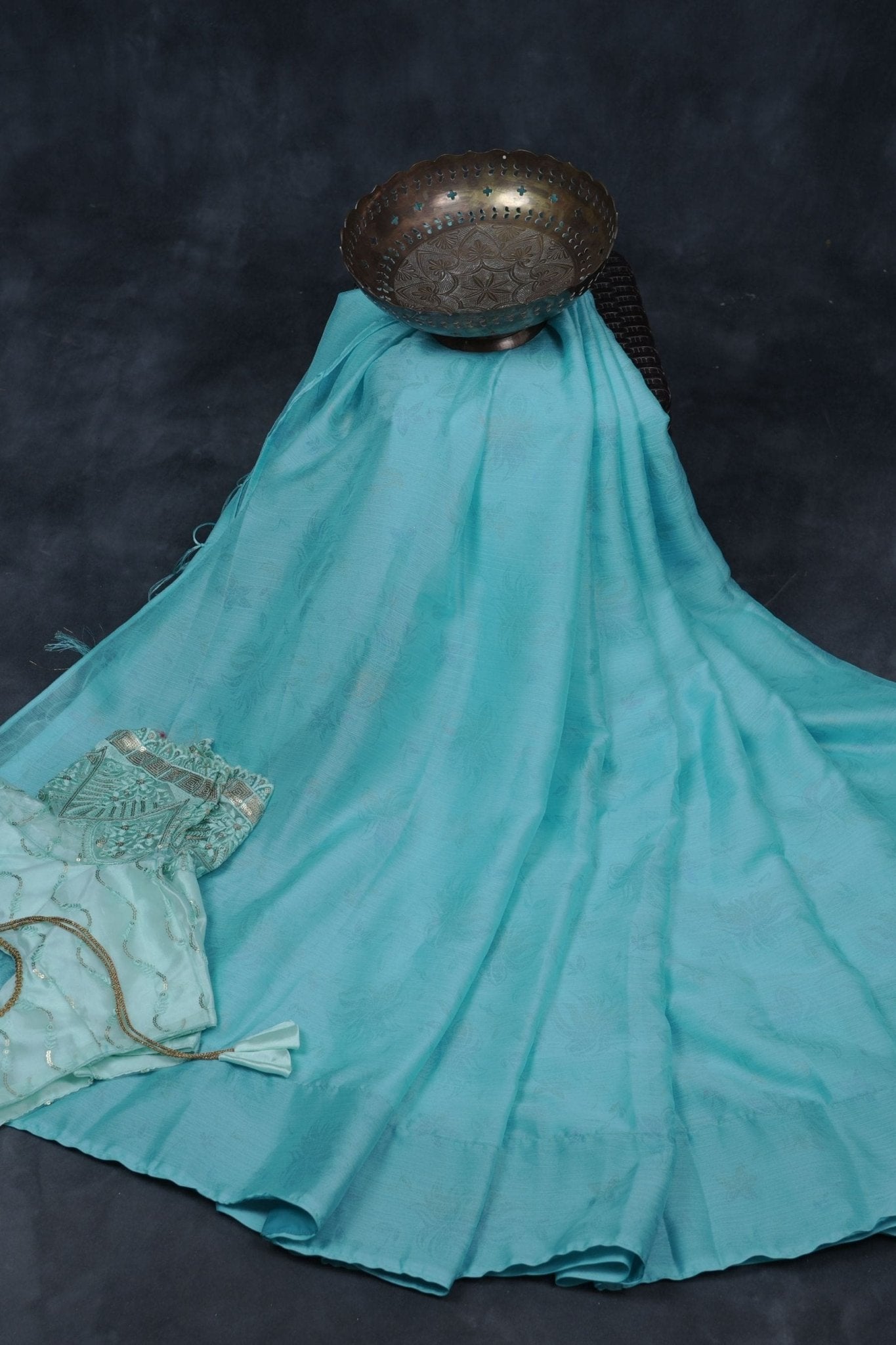 Pure Chiffon Saree: Rainbow Foil Print and Sequin Blouse in Net Fabric SAREE JCS Fashions