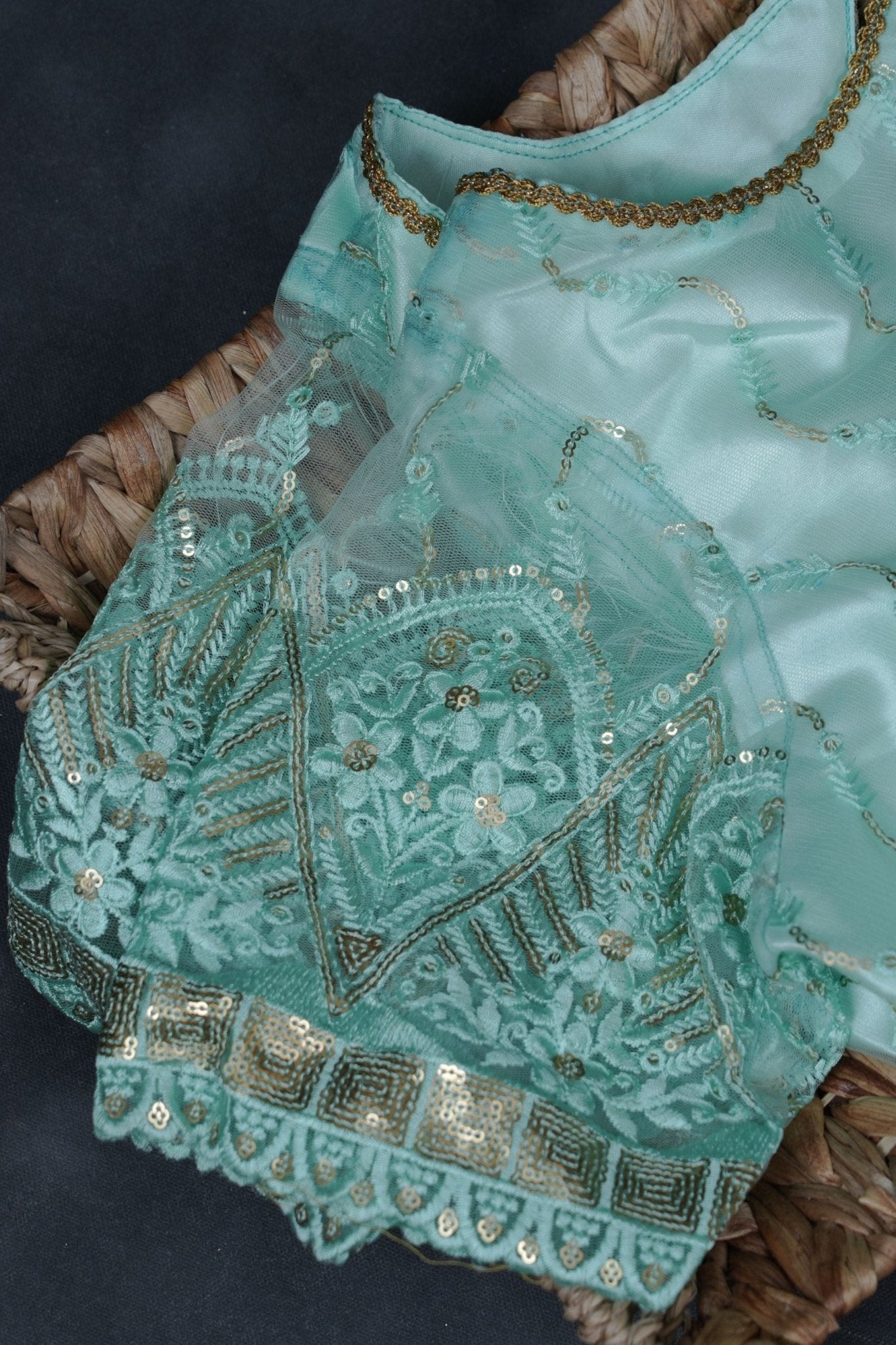 Pure Chiffon Saree: Rainbow Foil Print and Sequin Blouse in Net Fabric SAREE JCS Fashions