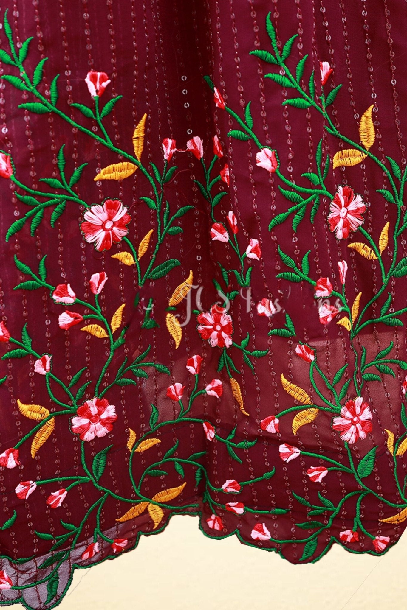 Pure Georgette Beautiful Handwork Lehanga With Blouse LEHENGA JCS Fashions