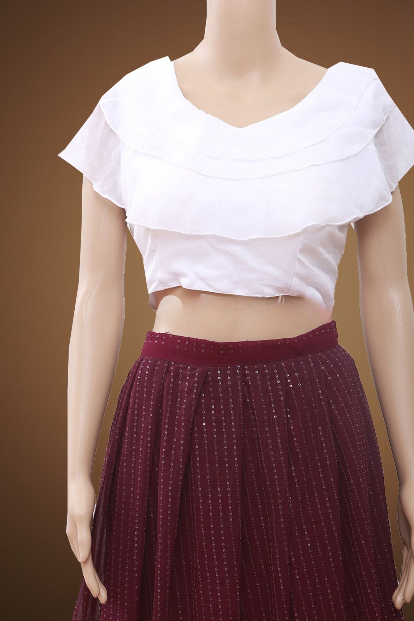 Pure Georgette Beautiful Handwork Lehanga With Blouse LEHENGA JCS Fashions