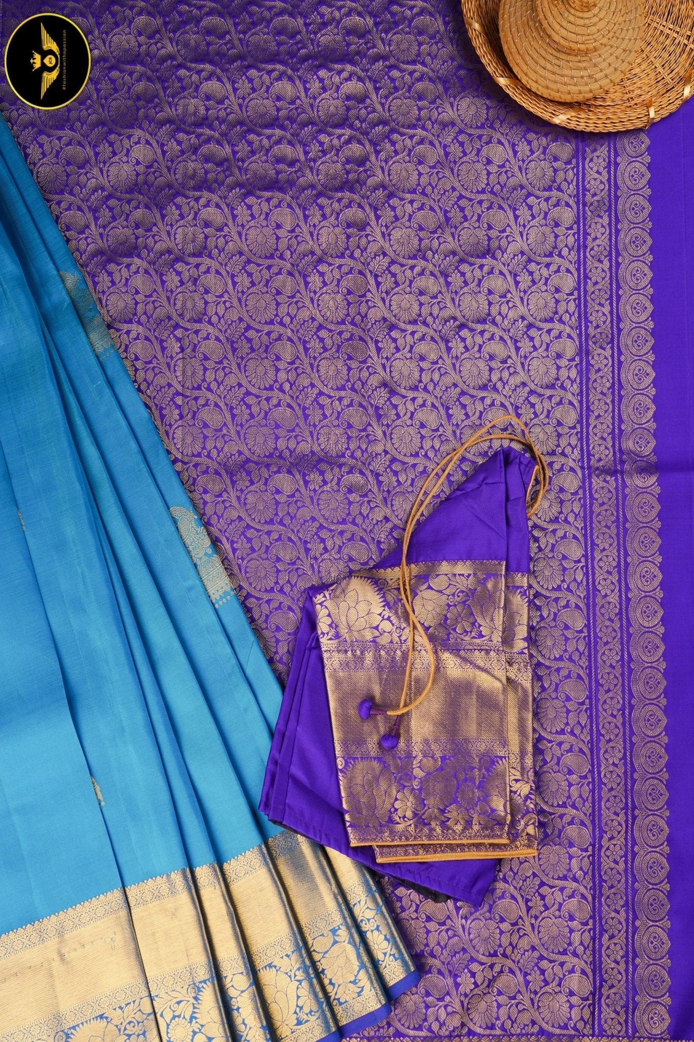 Pure Kanchipuram Silk Saree With Fancy Jhumki Motifs SAREE JCS Fashions