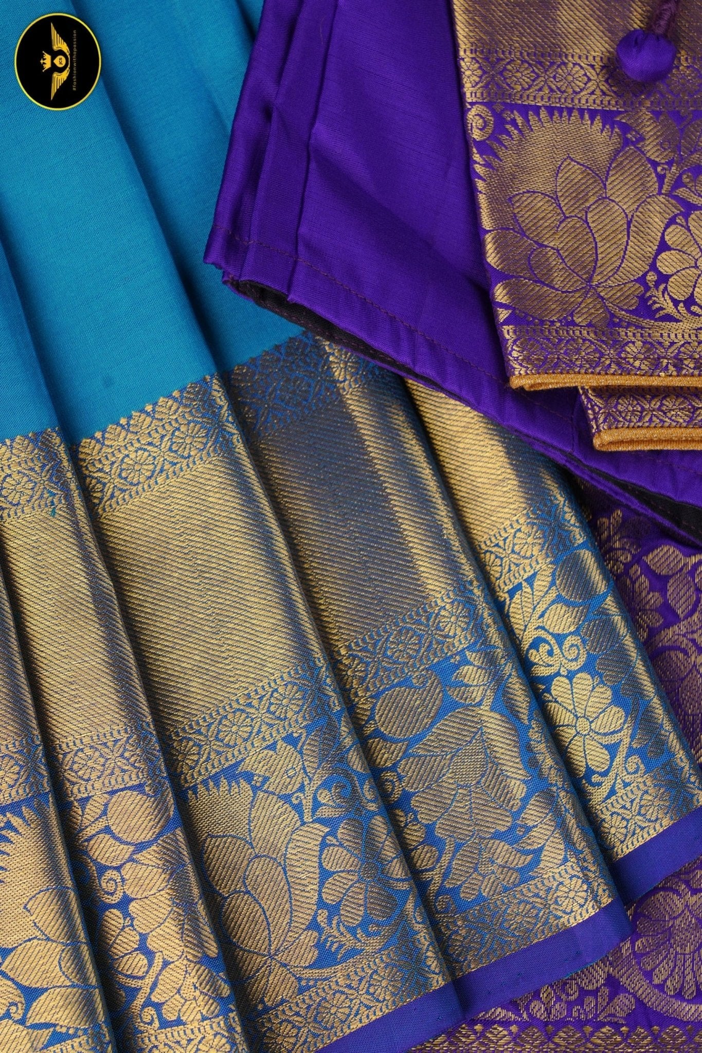 Pure Kanchipuram Silk Saree With Fancy Jhumki Motifs SAREE JCS Fashions