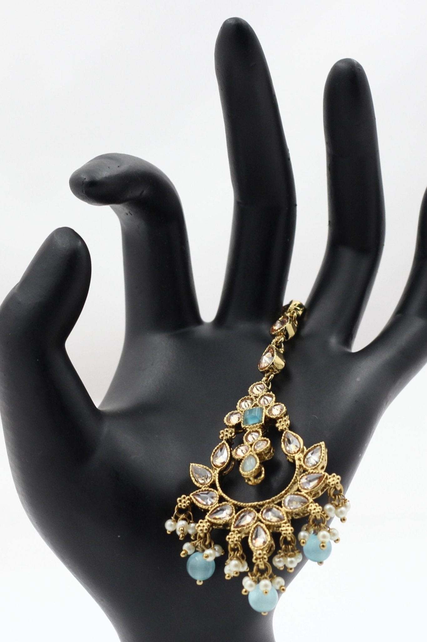 Radiant Elegance: JCS Fashions' Ornate Fancy Tikka with Vibrant Stones Jewelry JCS Fashions