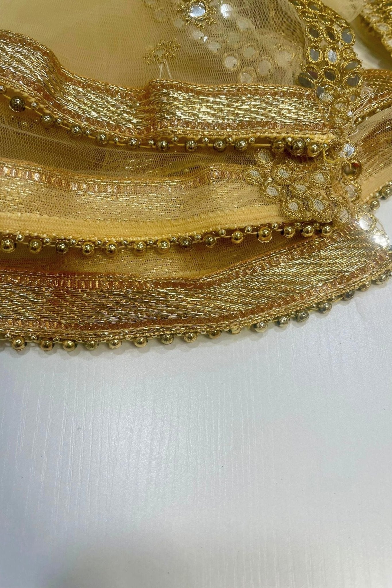 Radiant Net Embroidered Dupatta with Mirror Work -Elegance by JCSFashions Dupatta JCS Fashions