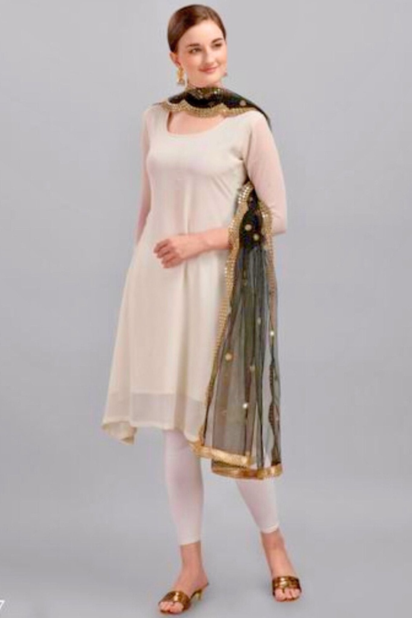 Radiant Net Embroidered Dupatta with Mirror Work -Elegance by JCSFashions Dupatta JCS Fashions