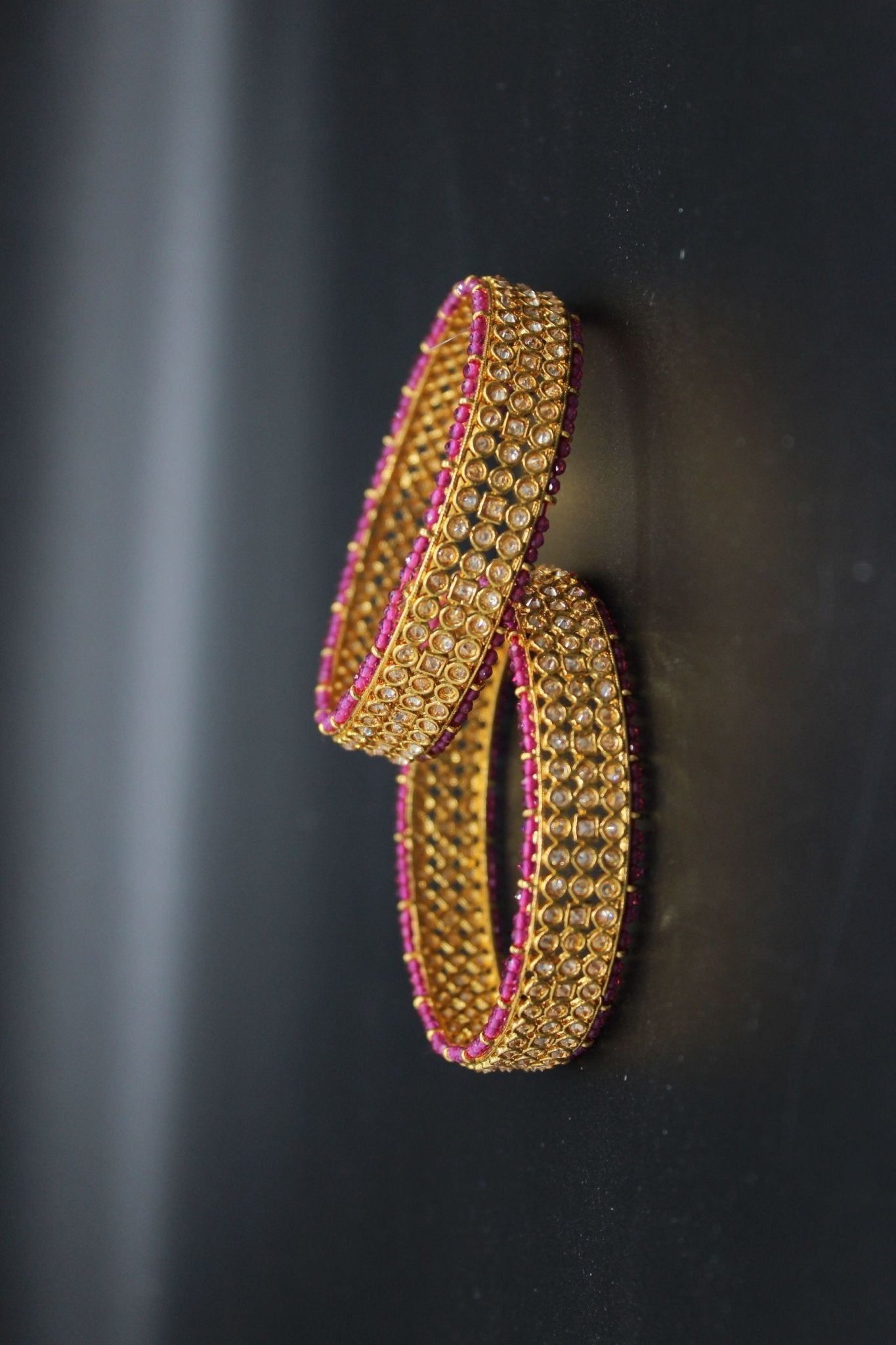 Radiate Elegance: Gold-Polished Stone Bangles | JCS Fashions Jewelry JCS Fashions