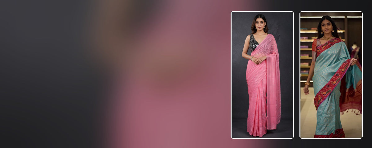 Ready-to-wear sarees with stitched blouse, up to 58% off