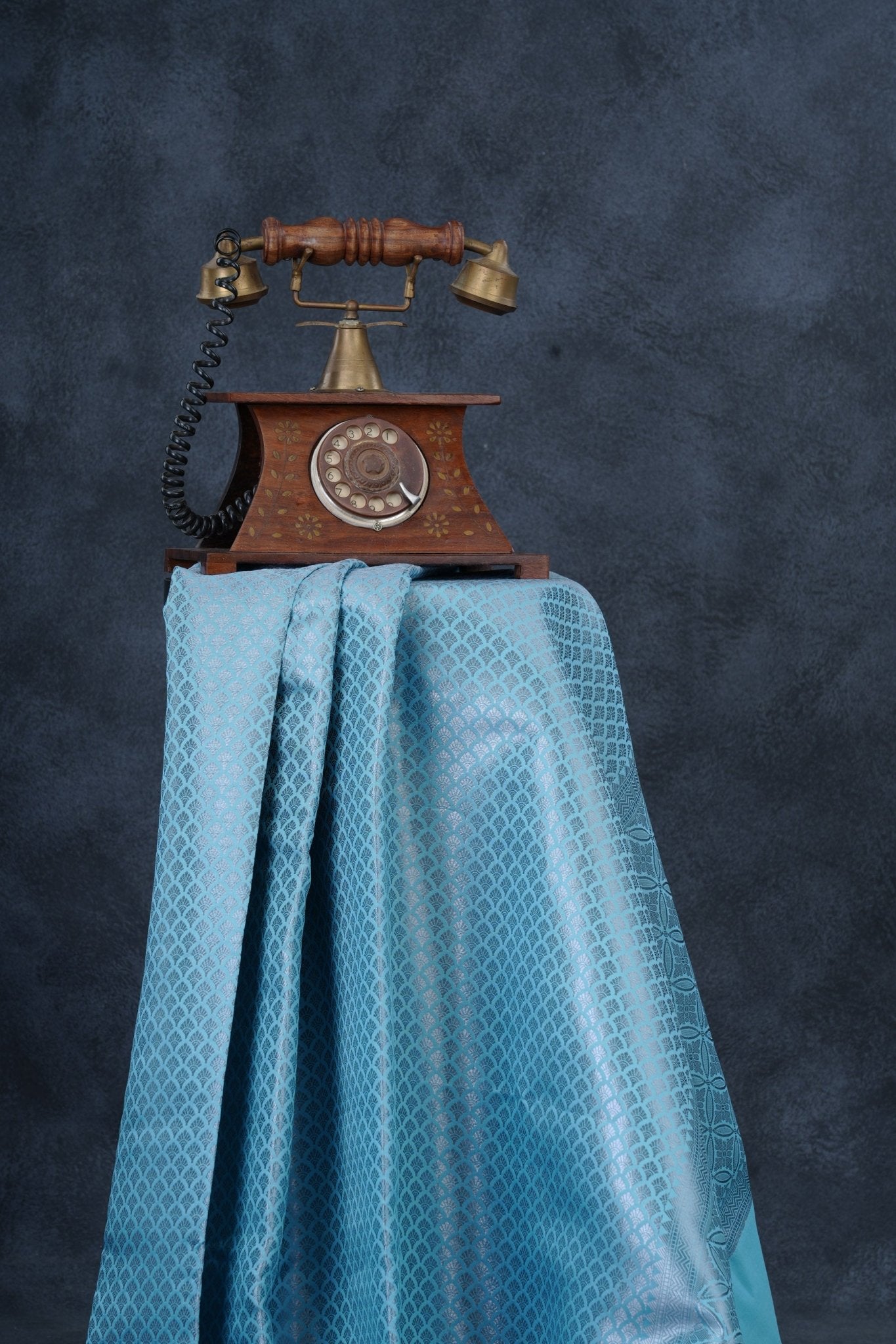 Regal Banarasi Soft Silk Saree with Silver Brocade Design & Blouse Saree JCS Fashions