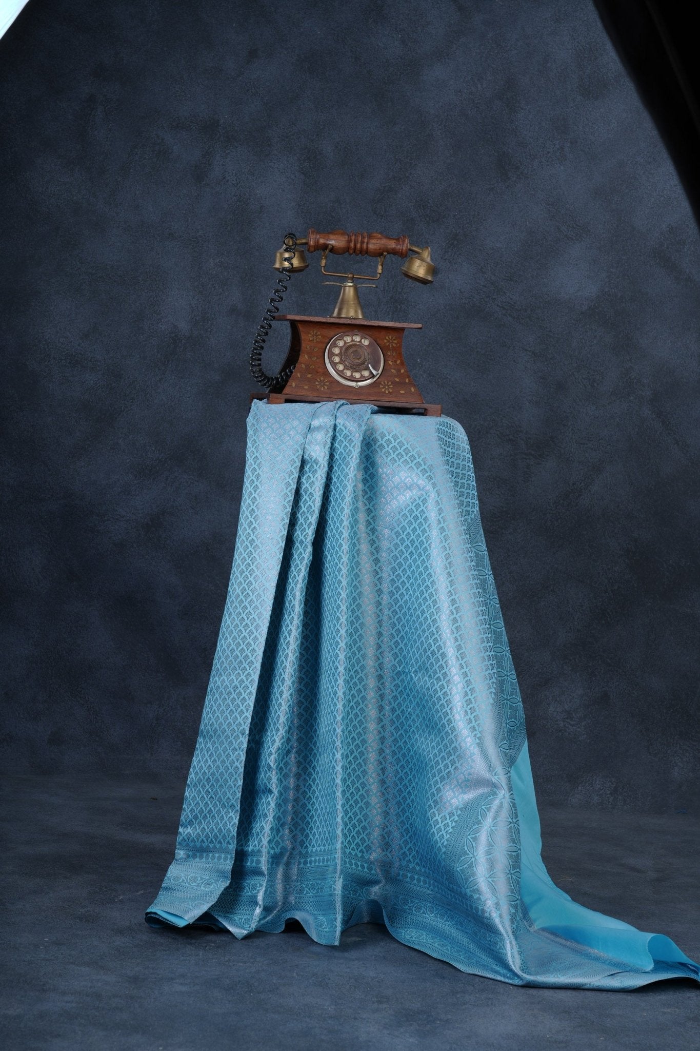 Regal Banarasi Soft Silk Saree with Silver Brocade Design & Blouse Saree JCS Fashions