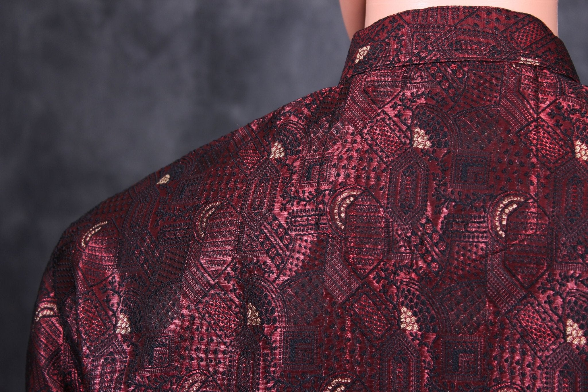 Regal Black Men's Jacquard Kurta – Traditional Elegance by JCS Fashions Men JCS Fashions